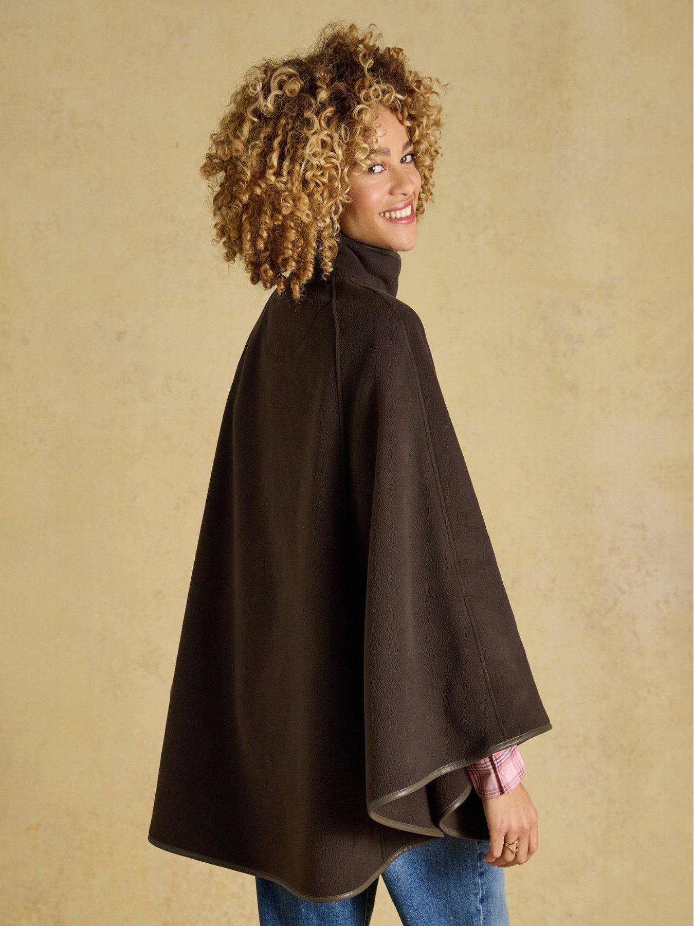 Image 2 of 7 of Joules Womens Heritage Zip Through High Collar Cape - Brown