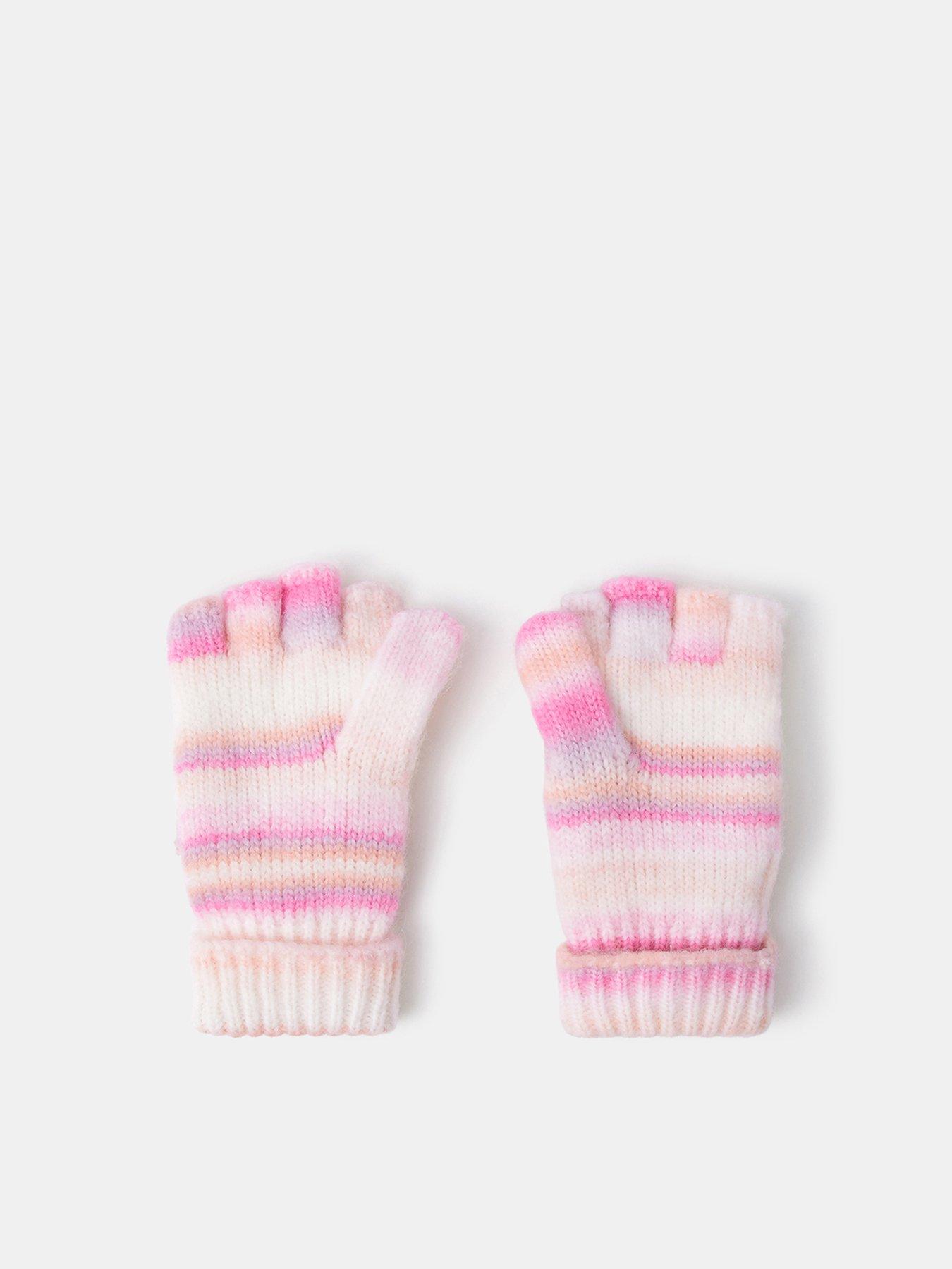 Image 2 of 3 of Accessorize Girls Ombre Dog Flip Top Gloves - Multi