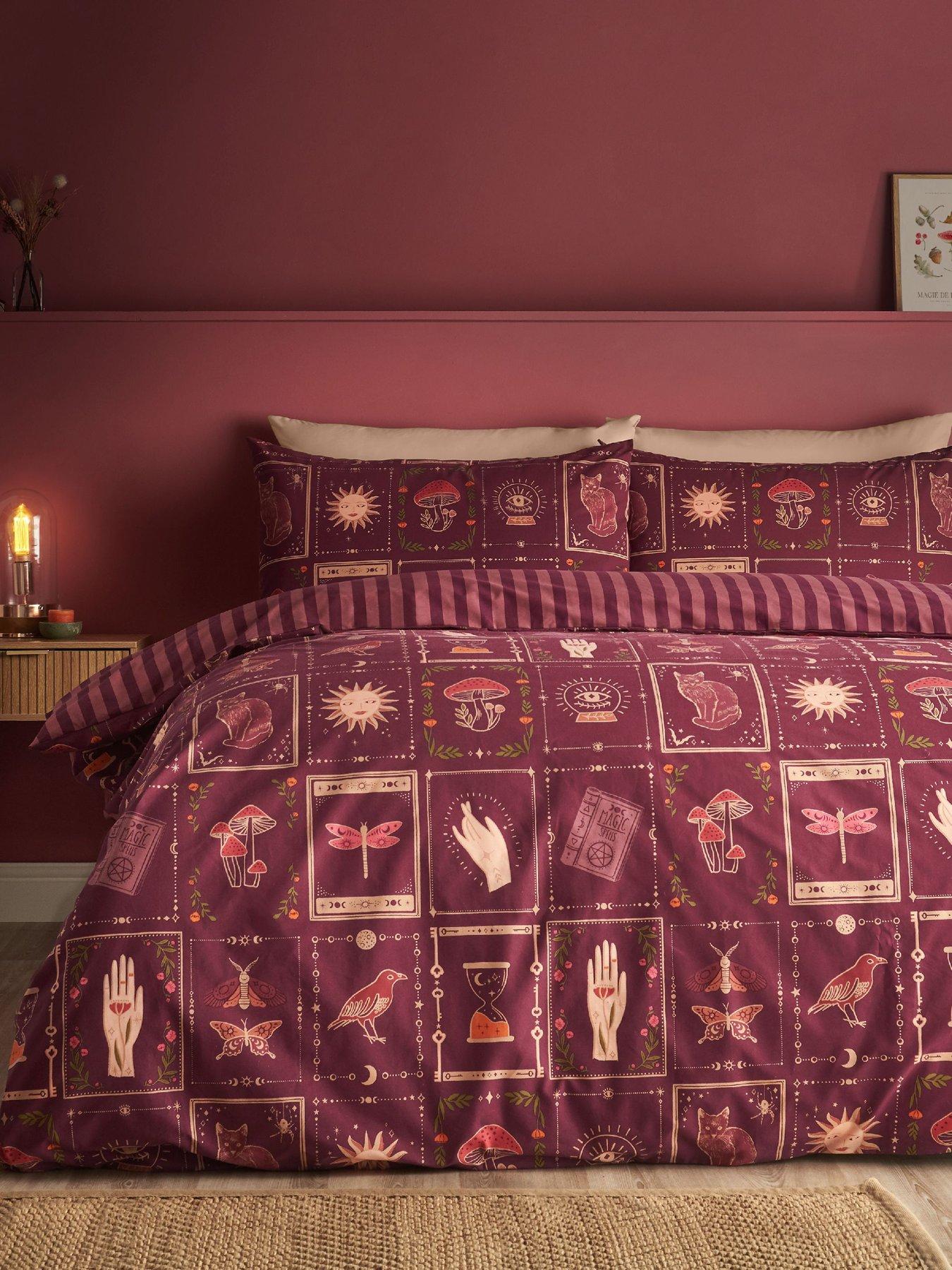 Catherine Lansfield Enchanted Witchcraft Duvet Cover Set in Plum | Size: King - Image 11