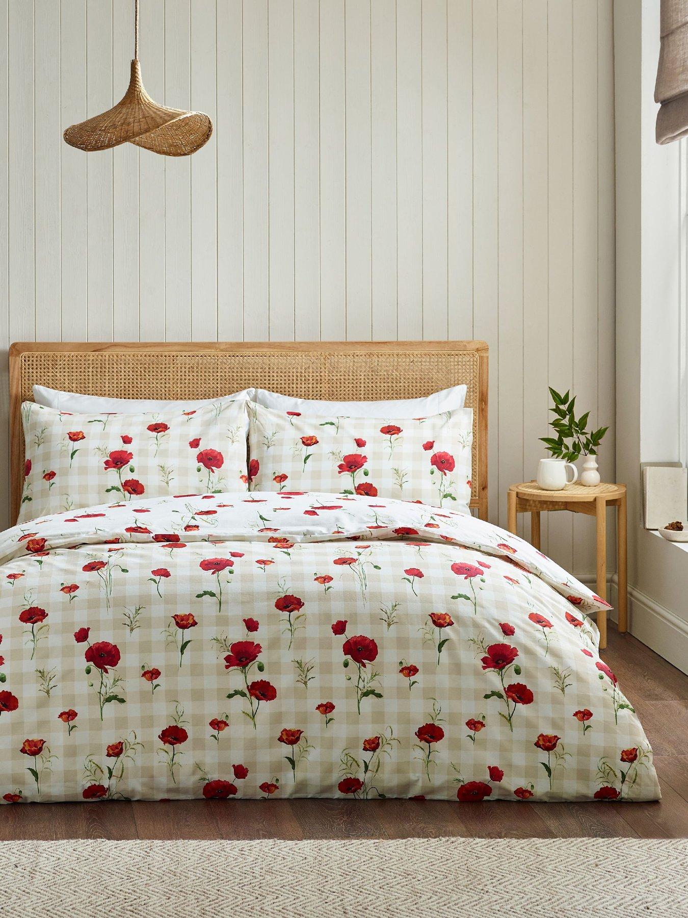 Catherine Lansfield Men's Red Cl Poppy Duvet Cover Set - Image 8