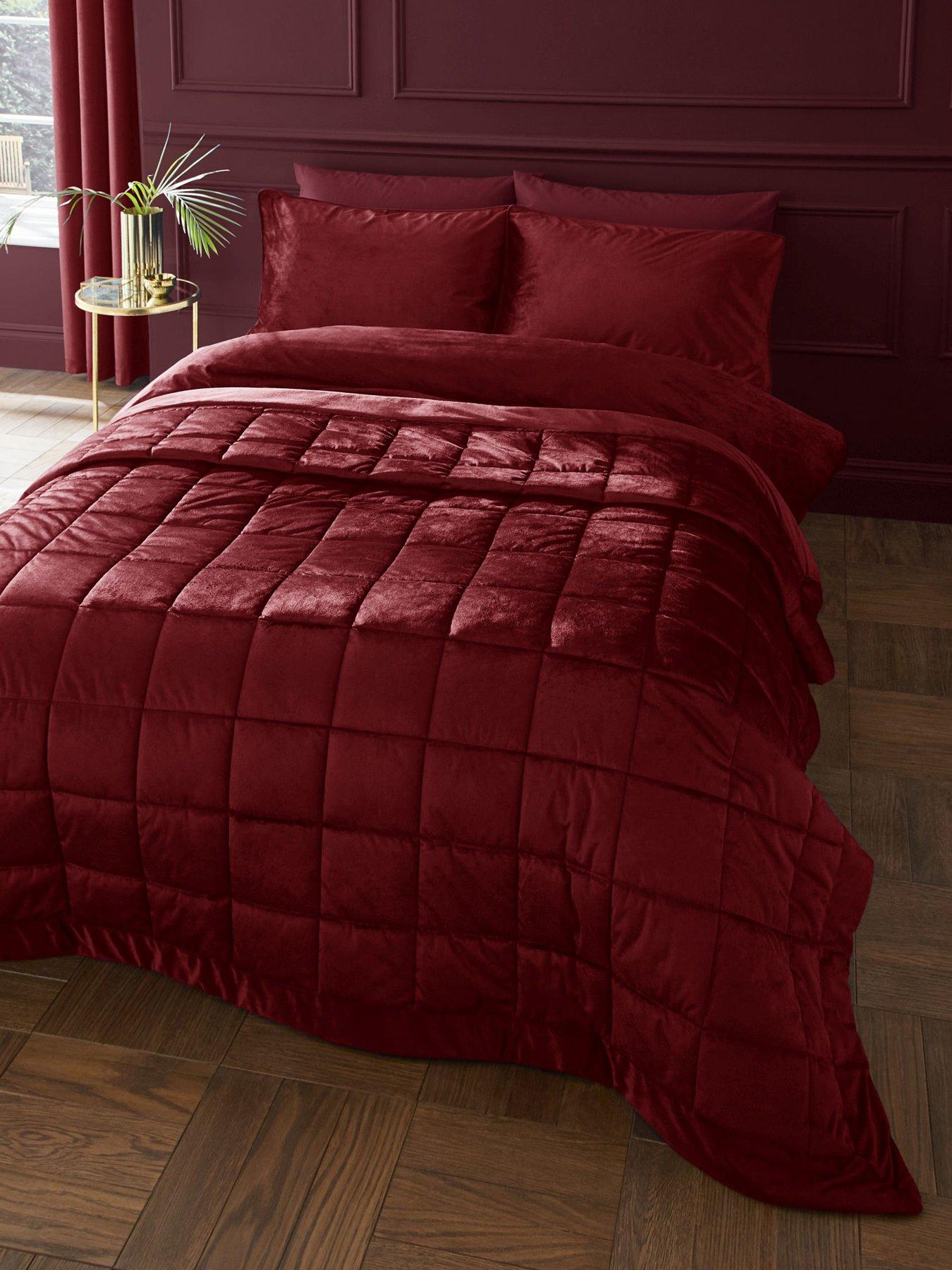 Catherine Lansfield Kingsley Matt Velvet Bedspread