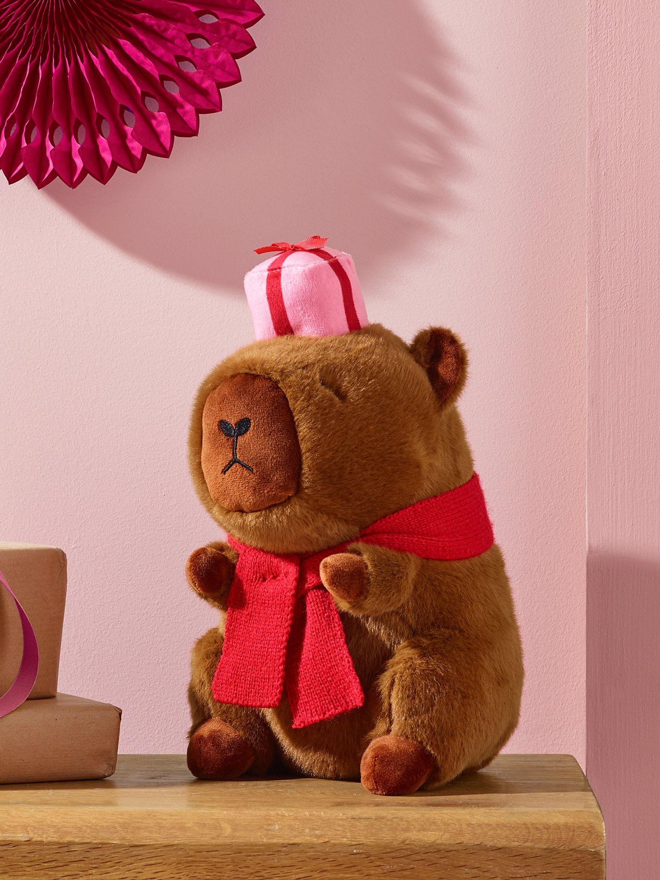 Catherine Lansfield Unisex Brown 'Christmas Capybara' 3D Shaped Cushion In - Image 7