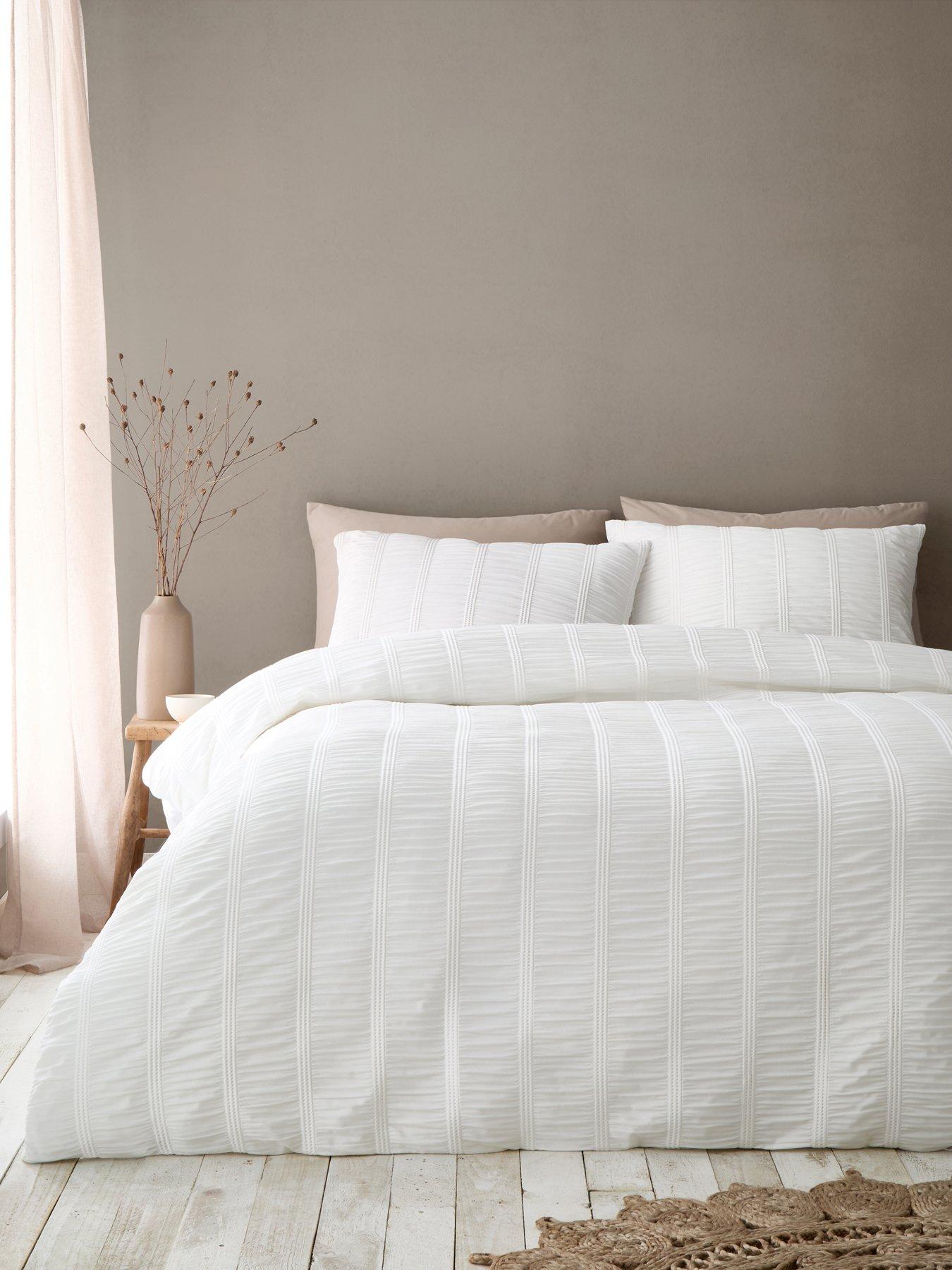Pineapple Elephant Waffle Seersucker Duvet Cover Set White Single - Image 6