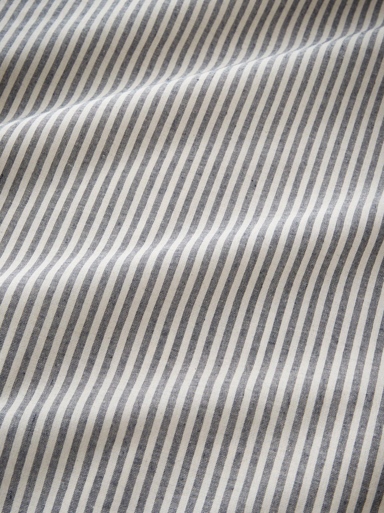 Image 3 of 4 of Pineapple Elephant Cotton Rich Narrow Woven Stripe Duvet Cover Set