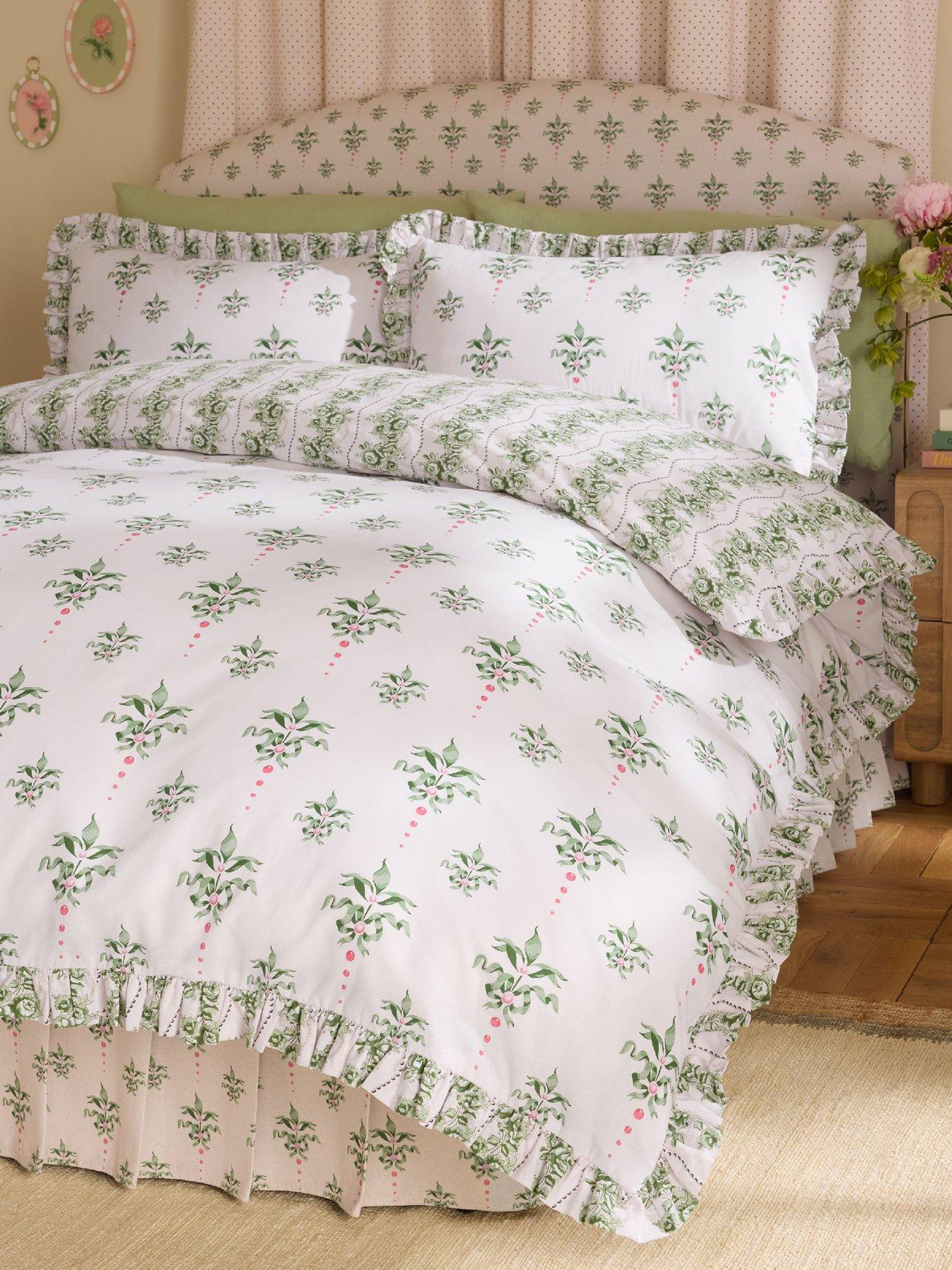 Cath Crest Floral Reversible Cotton Duvet Cover Set - Image 3