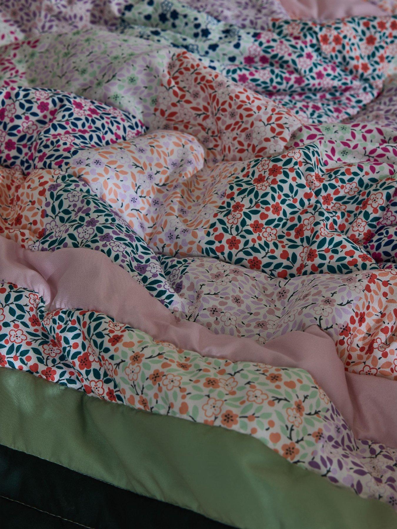 Image 4 of 4 of Cath Kidston Heirloom Patchwork Scallop Edge Reversible Bedspread