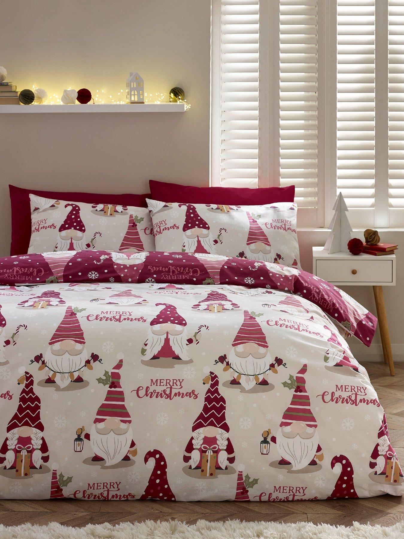 Catherine Lansfield  Purple Christmas Gonks Reversible Duvet Cover Set in Size Double, Sports Direct - Image 8