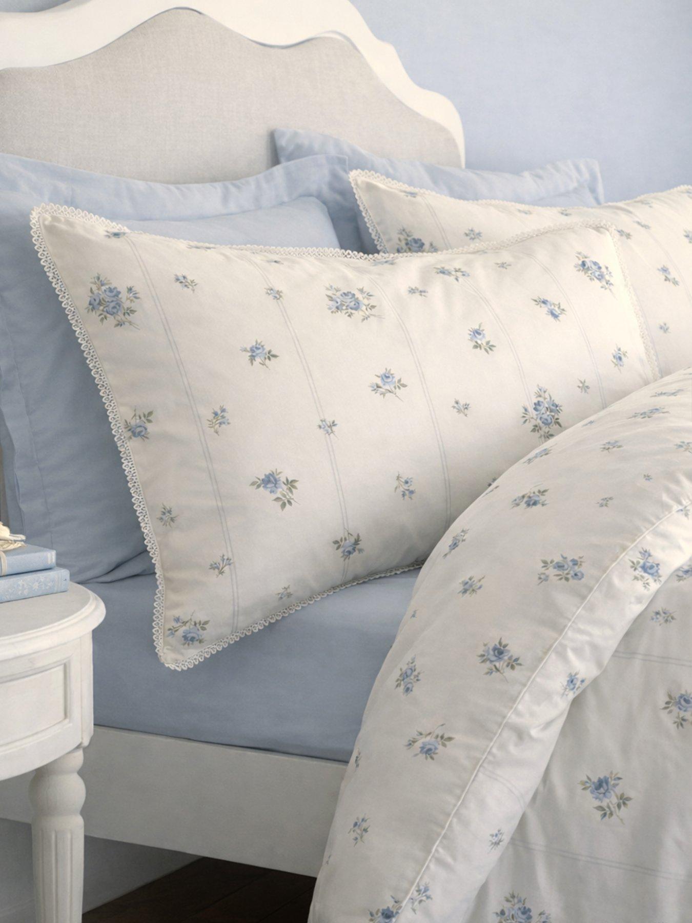 Bianca Vintage Rosebud Lace 100% Cotton 200 Thread Count Duvet Cover Set - Image 3
