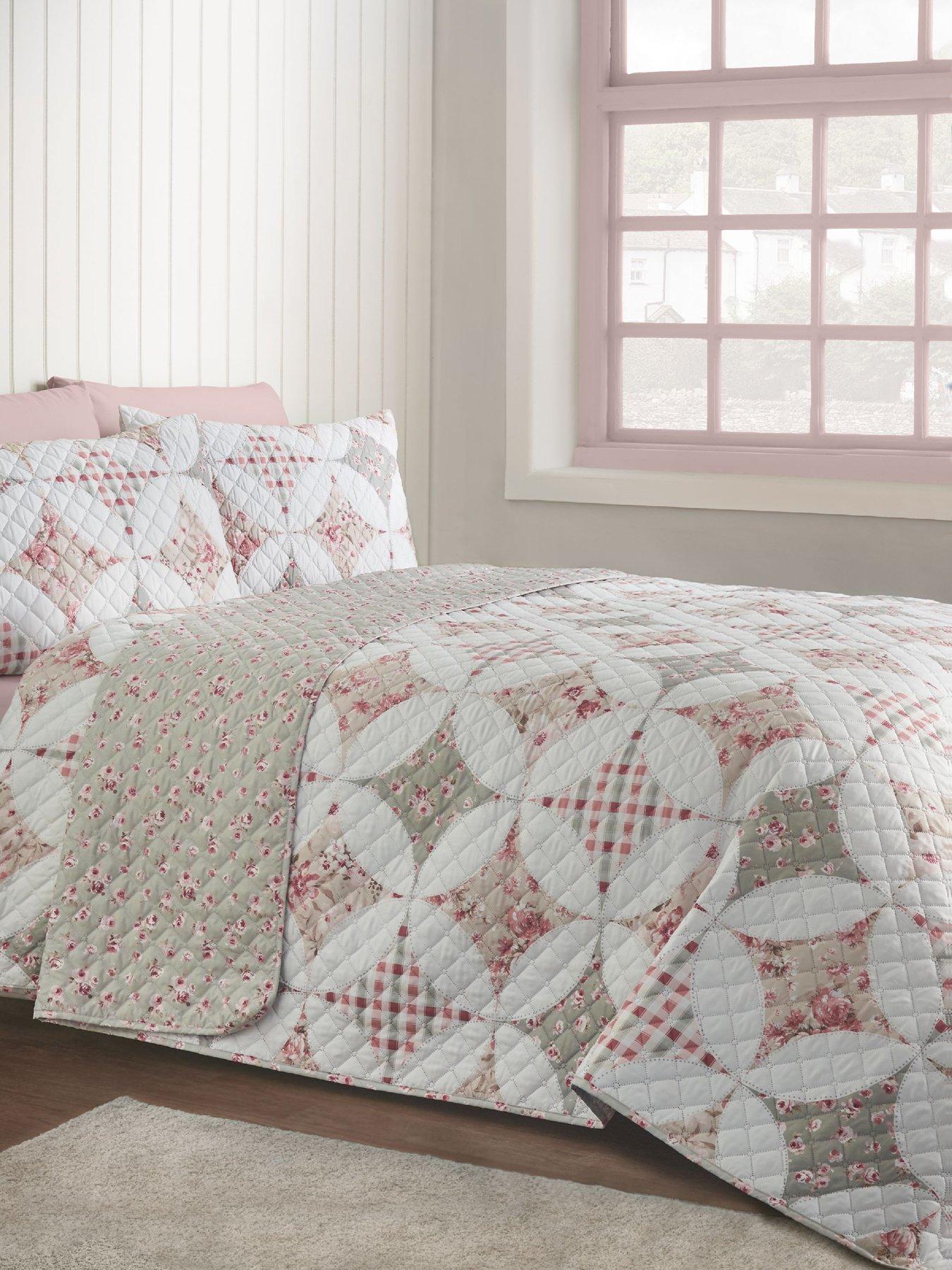 Cat Green Catherine Lansfield Pinsonic Patchwork Bedspread - 220 X 230Cm - Image 4