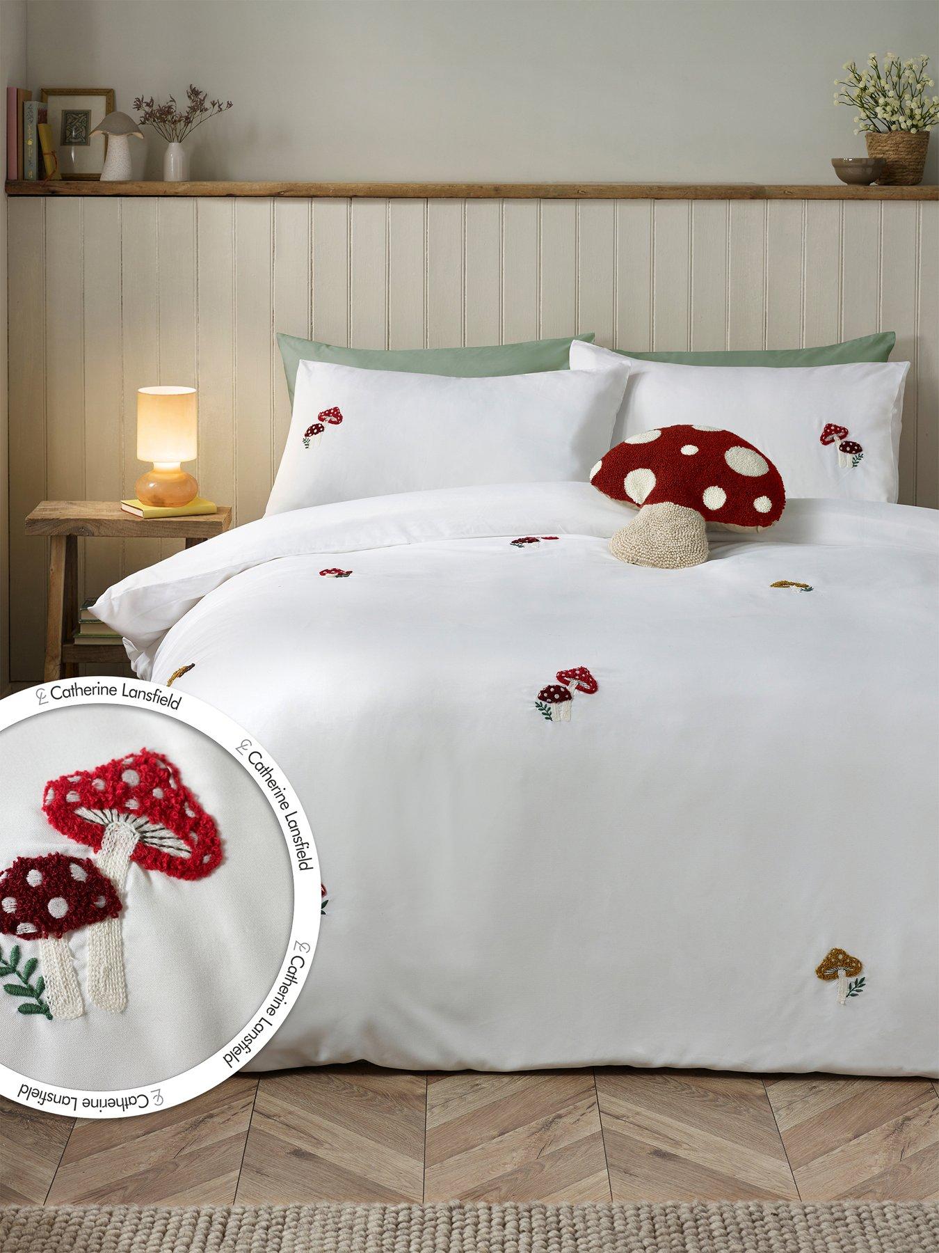 Rackhams White Woodland Crochet Embroidered Duvet Cover Set - Single - Image 5