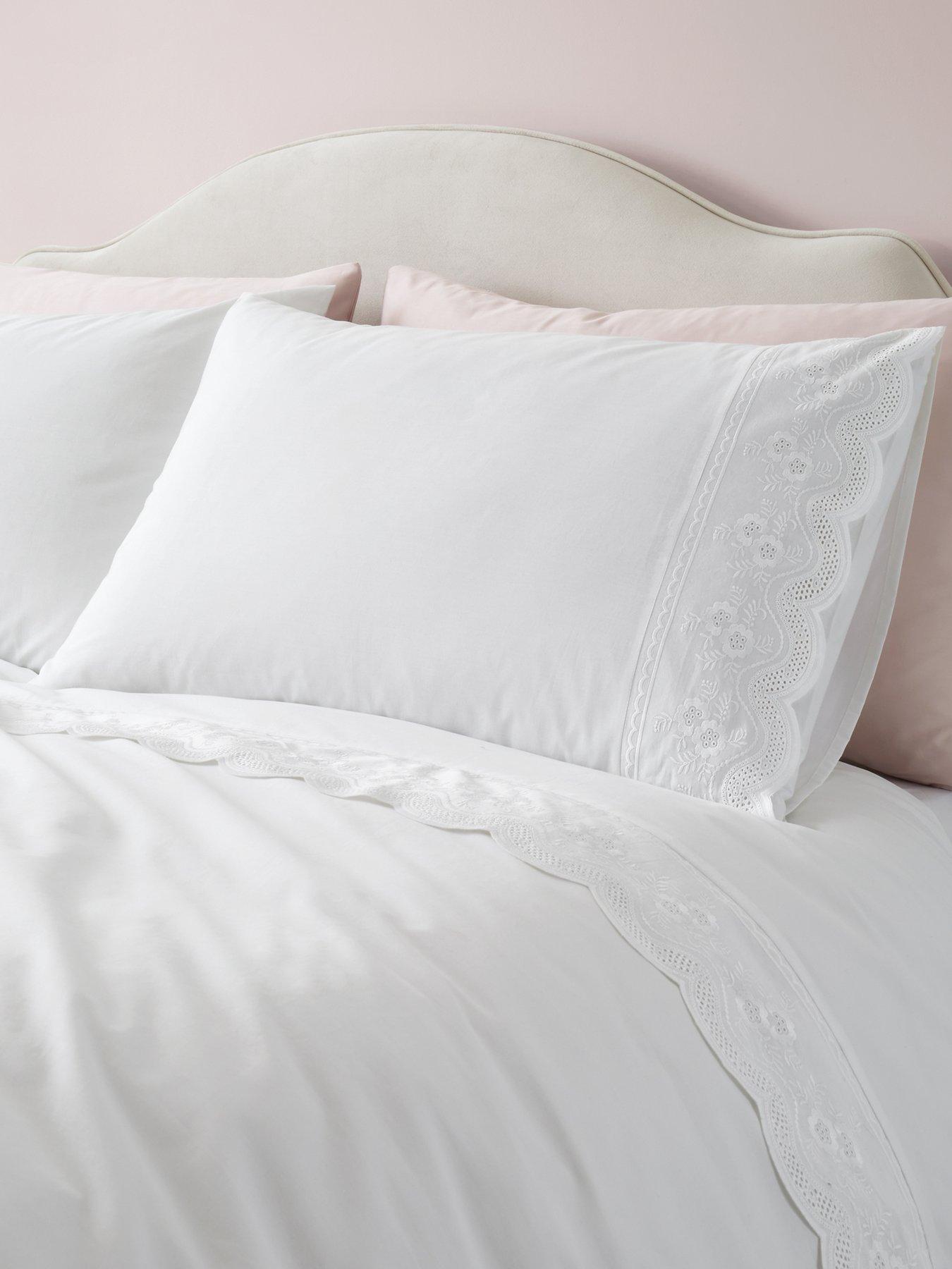 Bianca Elise Lace 100% Cotton 200 Thread Count Duvet Cover Set - Image 4