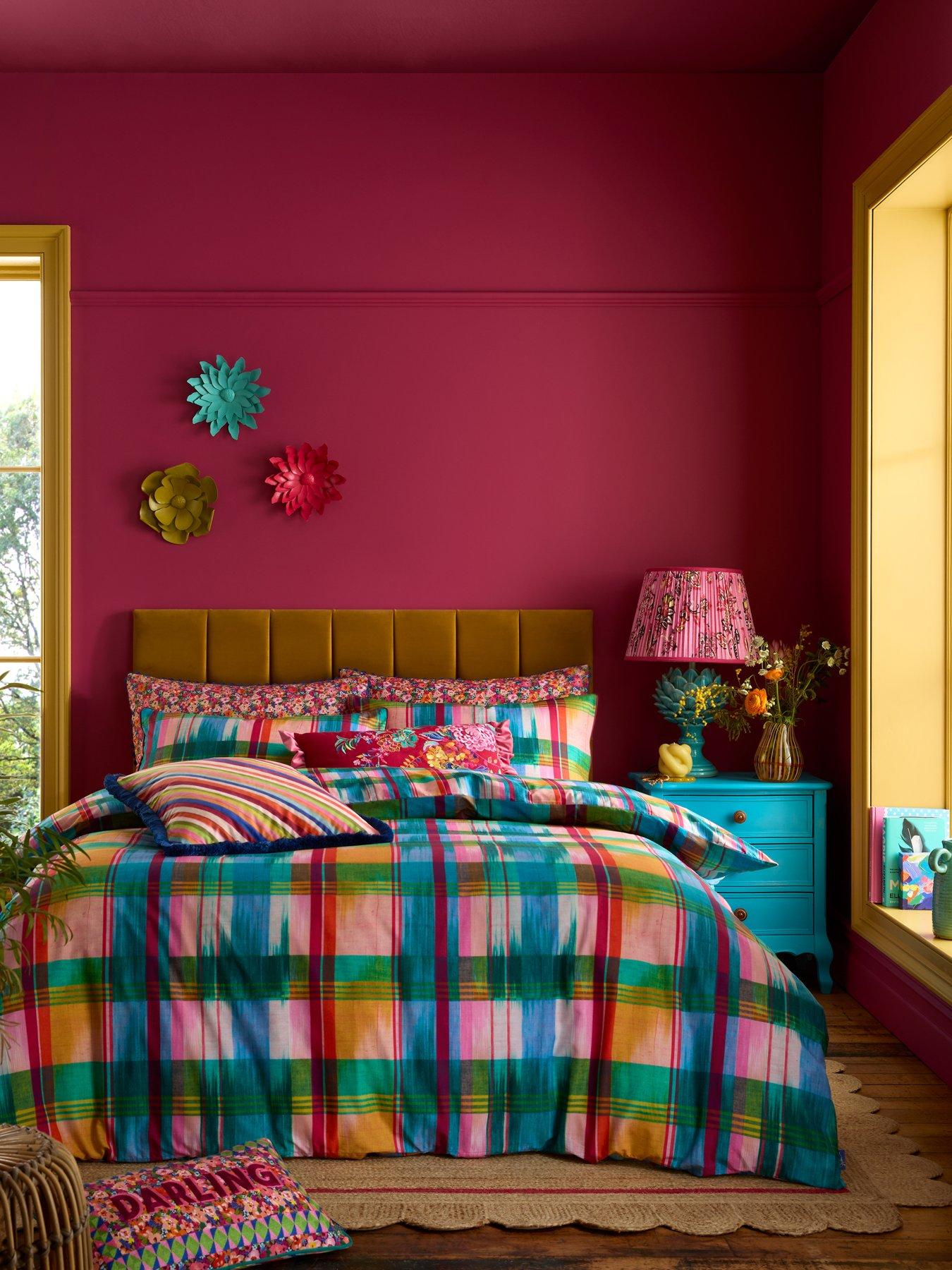 Sophie Robinson Wanderweave Ikat Check Cotton Chequered Duvet Cover Set with Pillowcases - Image 4