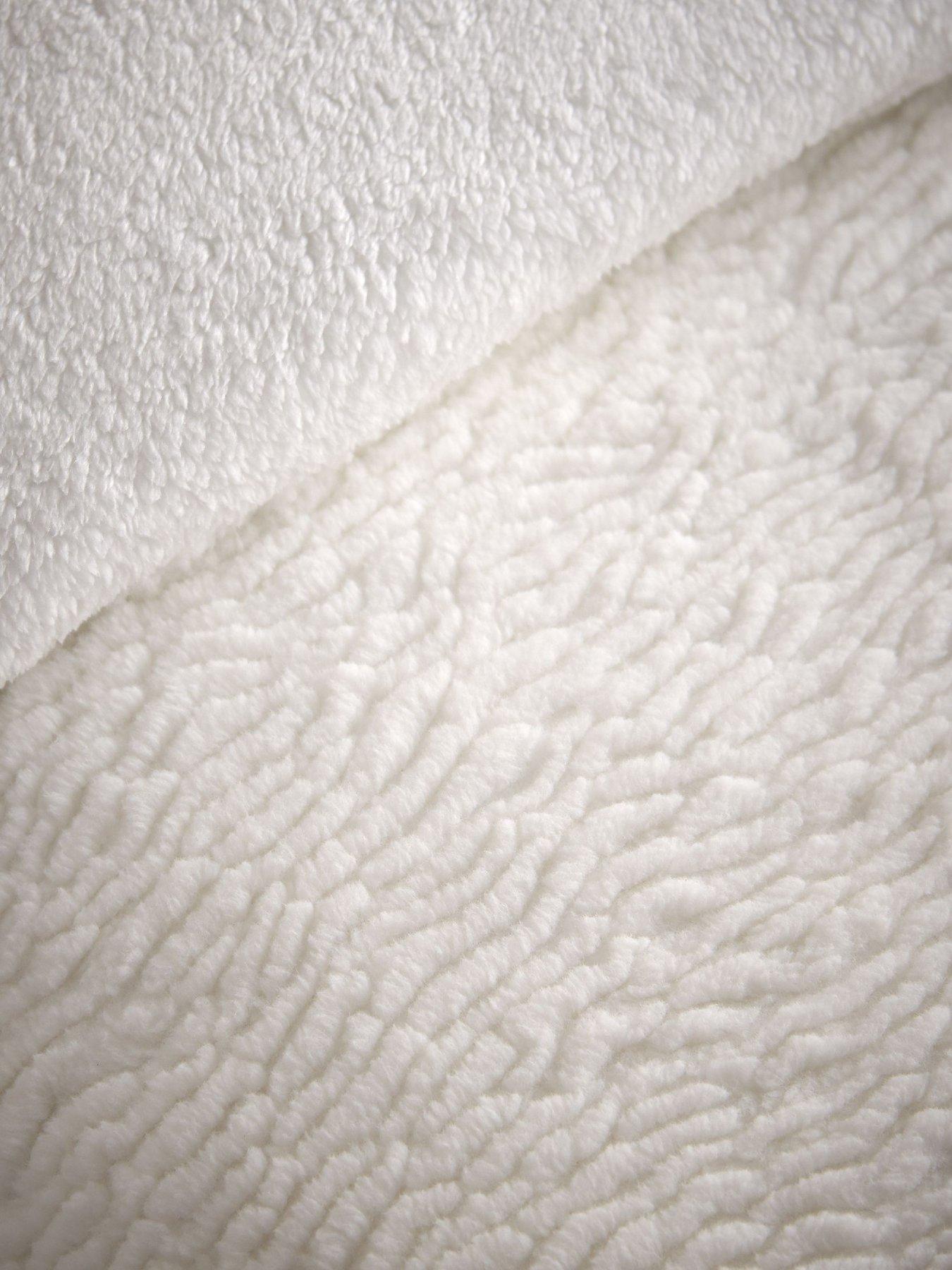 Image 3 of 3 of Catherine Lansfield Textured Wave Soft and Cosy Faux Fur Sherpa Duvet Cover Set