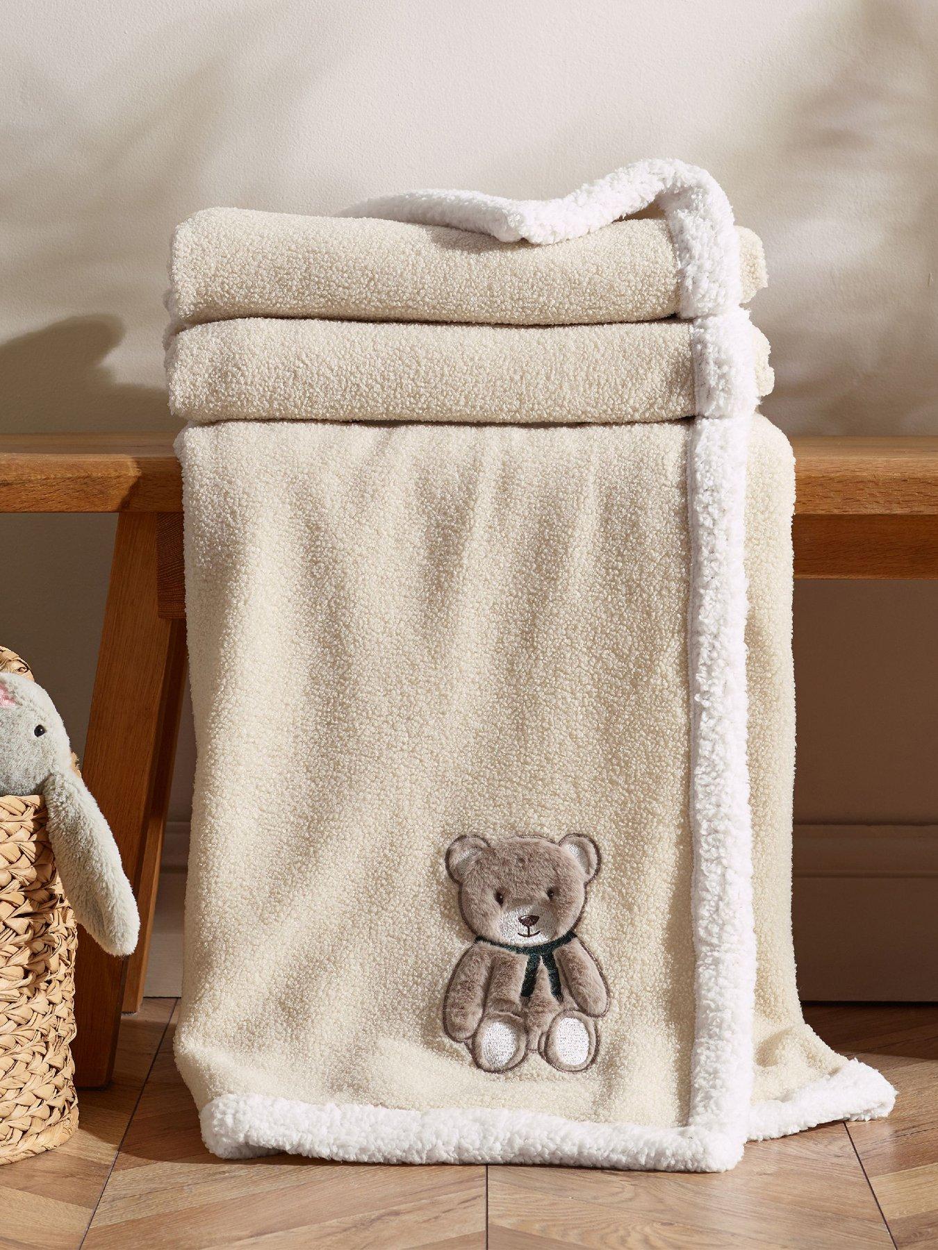 Catherine Lansfield Teddy Bear Soft Fleece Sherpa Throw