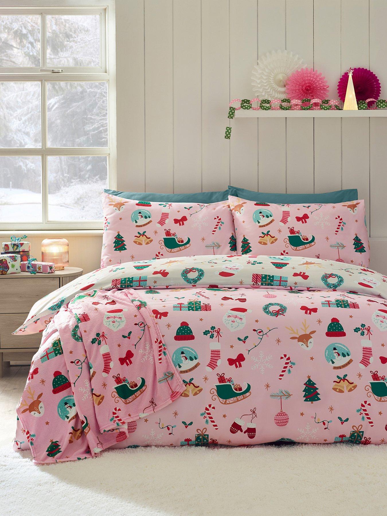 Catherine Lansfield Christmas Happy Holidays Duvet Cover Set
