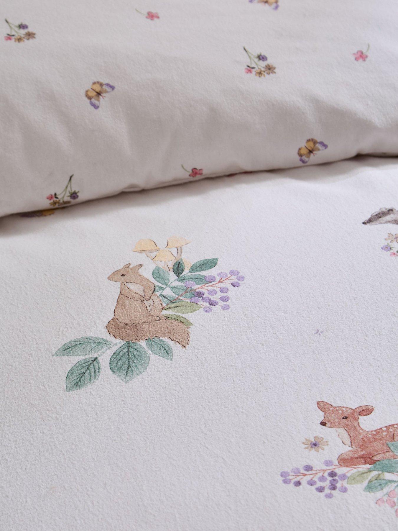 Image 6 of 6 of Catherine Lansfield Brushed 100% Cotton Forest Friends Duvet Cover Set