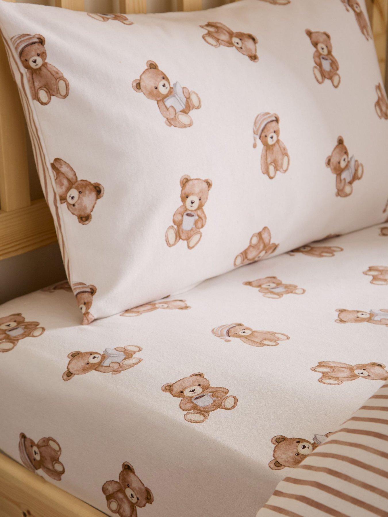 Catherine Lansfield Brushed 100% Cotton Teddy Bear Fitted Sheet - Image 11