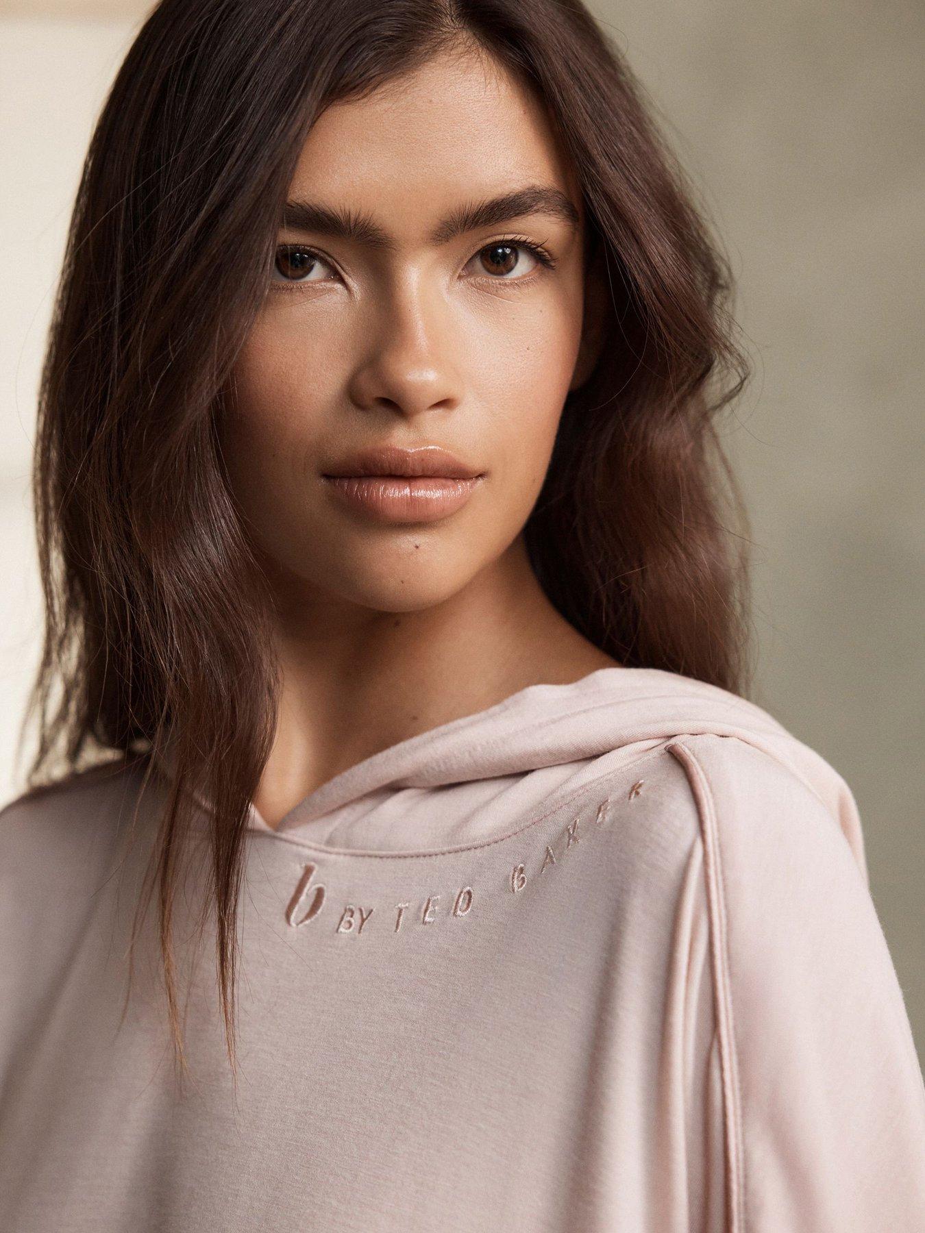 Image 4 of 7 of B By Ted Baker Blush Pink Oversized Hoodie