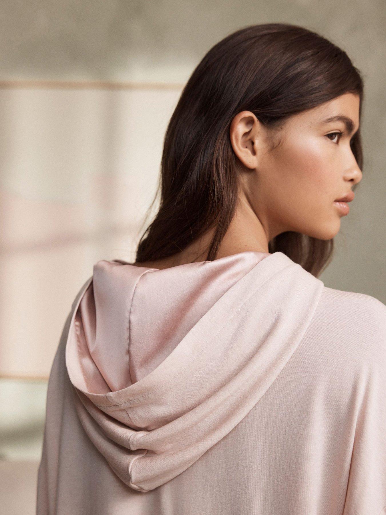 Image 6 of 7 of B By Ted Baker Blush Pink Oversized Hoodie
