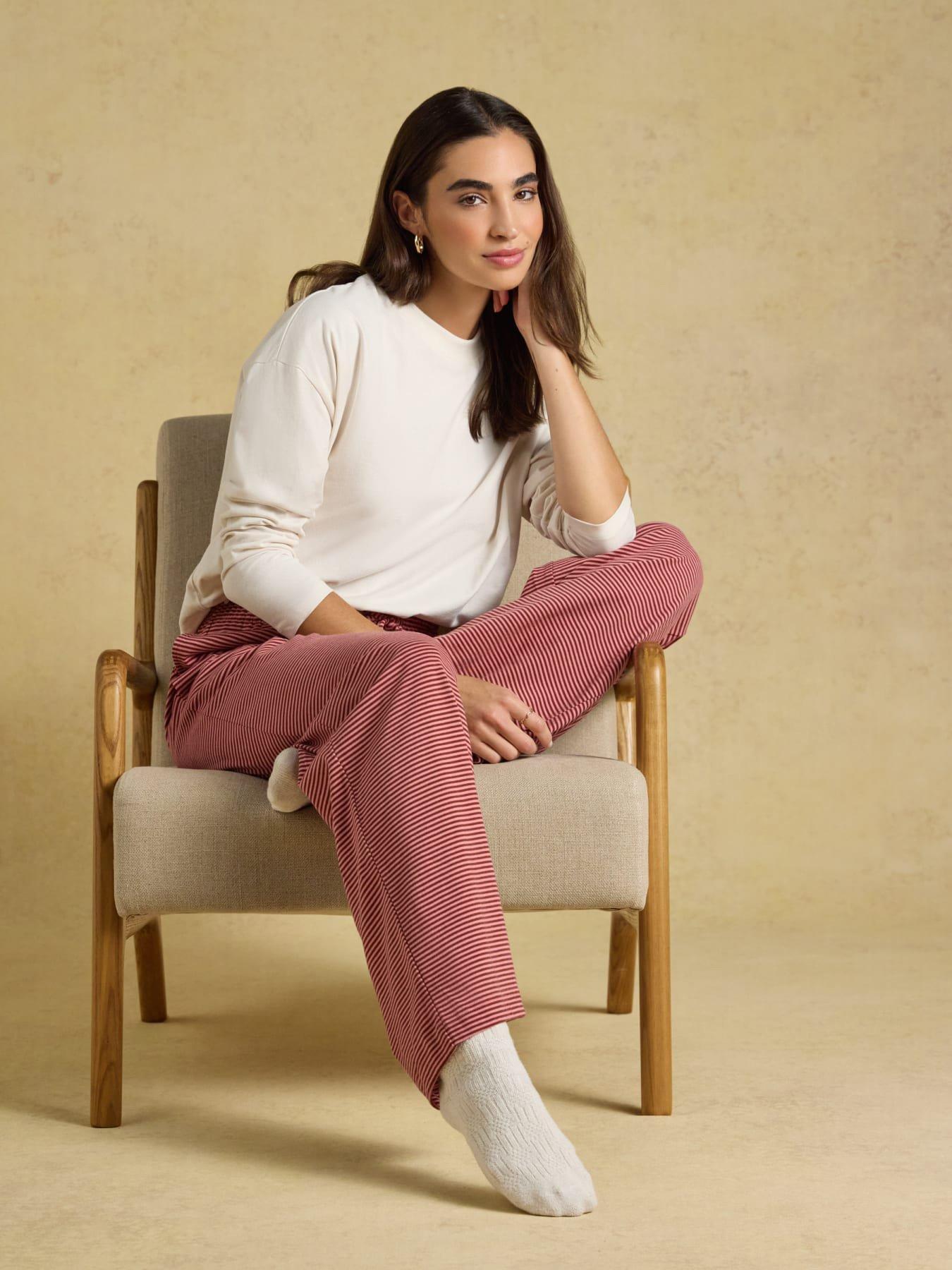 Image 3 of 6 of Joules Womens Long Sleeve Jersey Top - Cream