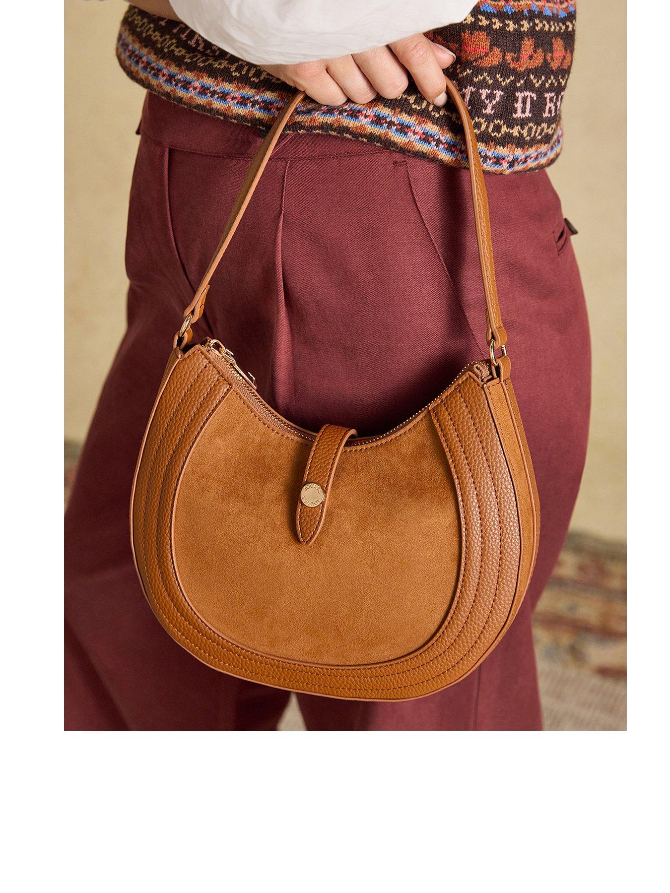 Joules Crossbody Saddle Bag, Brown, Women
