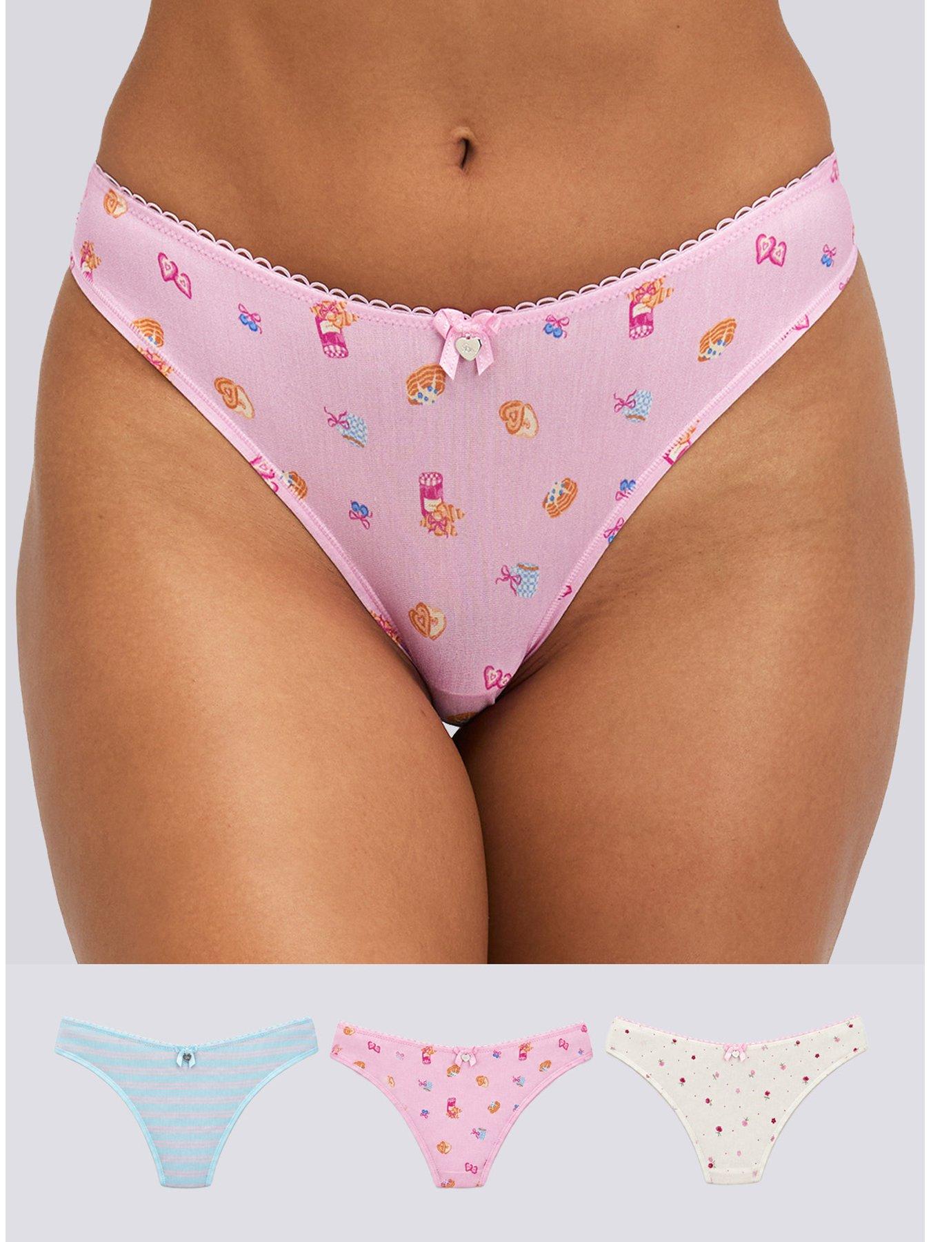 Boux Avenue Freya Striped Brazilian Knickers - Blue Mix | Very