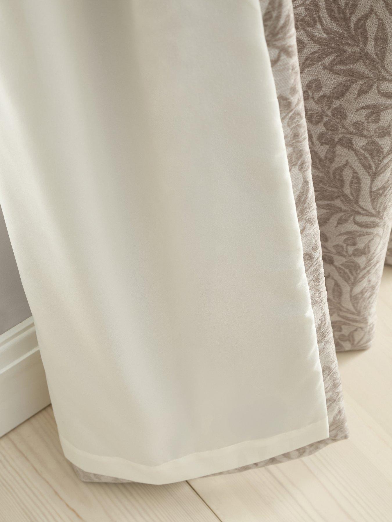 Image 5 of 5 of Bianca Fine Linens Chenille Leaves Eyelet Curtains