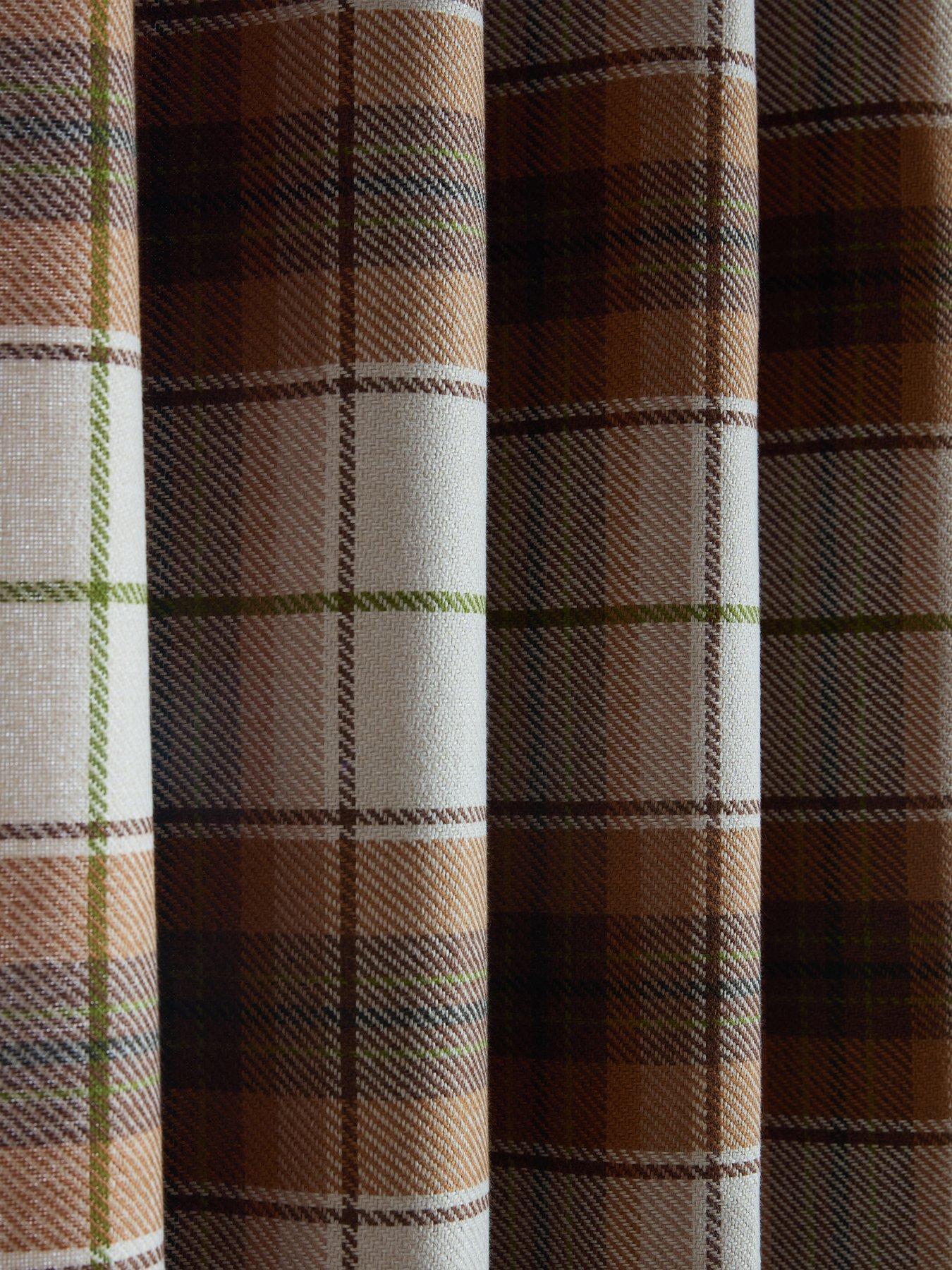 Image 4 of 5 of Catherine Lansfield Brushed Woven Glencoe Check Eyelet Curtains