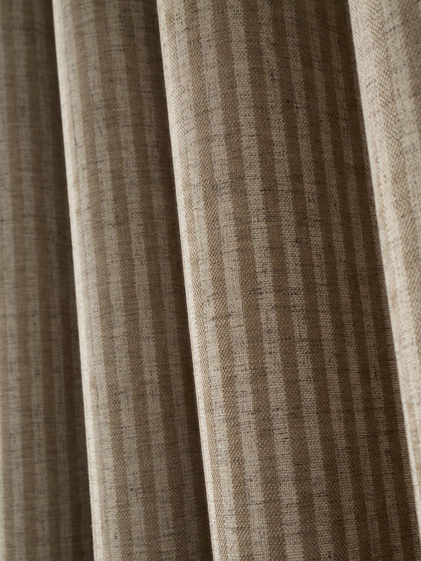 Image 4 of 5 of Bianca Fine Linens Chenille Stripe Eyelet Curtains