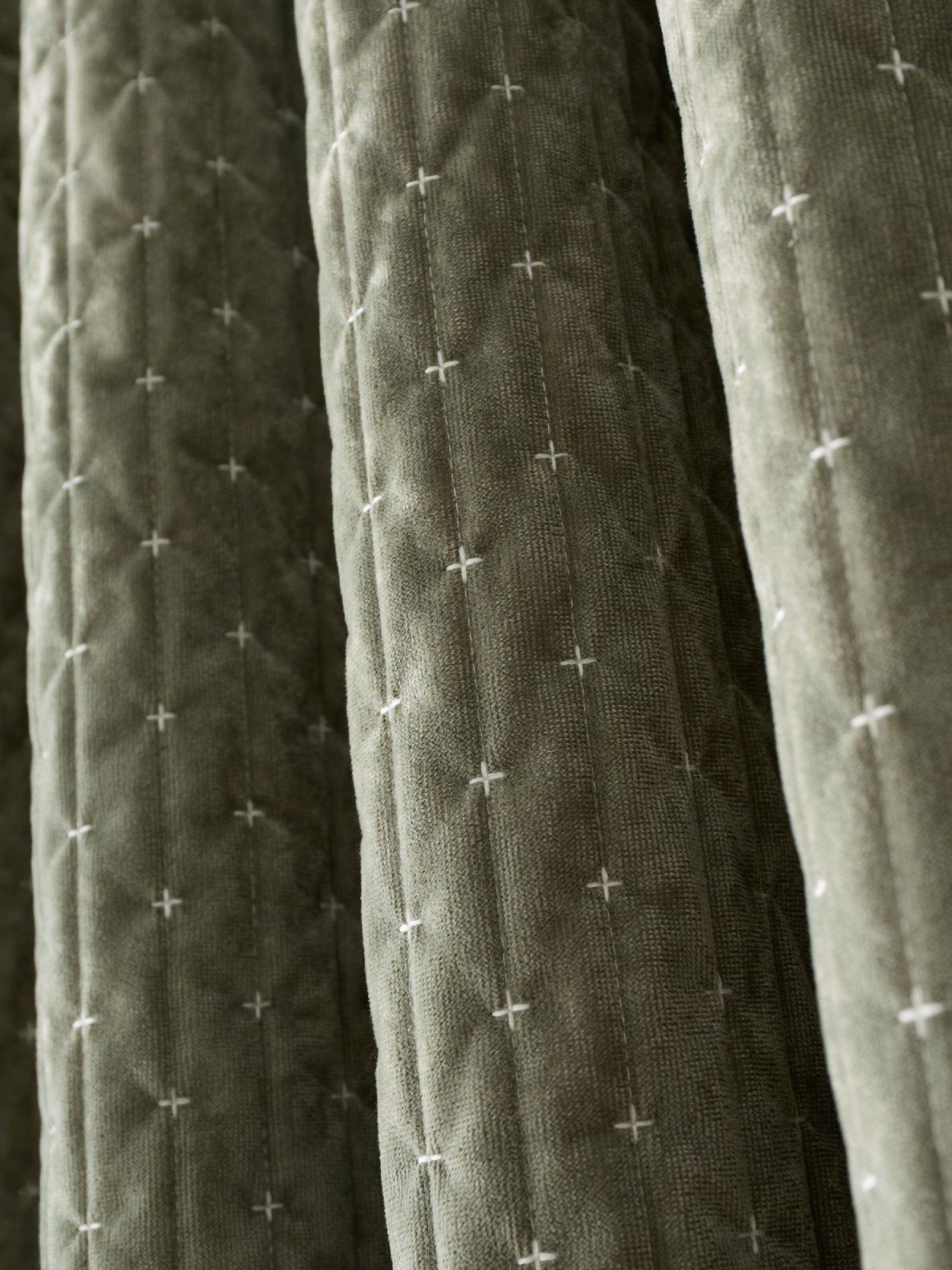 Image 4 of 5 of Bianca Fine Linens Attica Velvet Thermal Blackout Eyelet Curtains