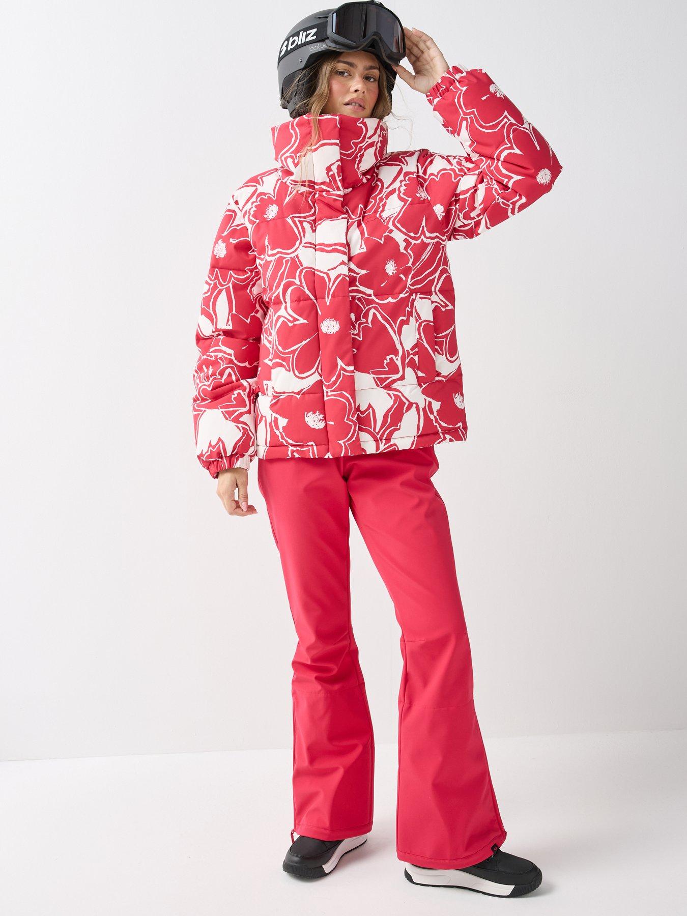 Image 3 of 6 of Roxy Womens Ski 15k Summit Bib Salopettes - Red