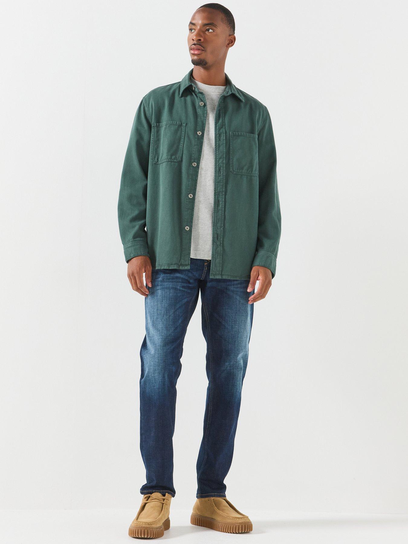 Image 3 of 6 of Diesel Mens Larkee-Beex Tapered Low Rise Button Fly Jeans - Dark Blue