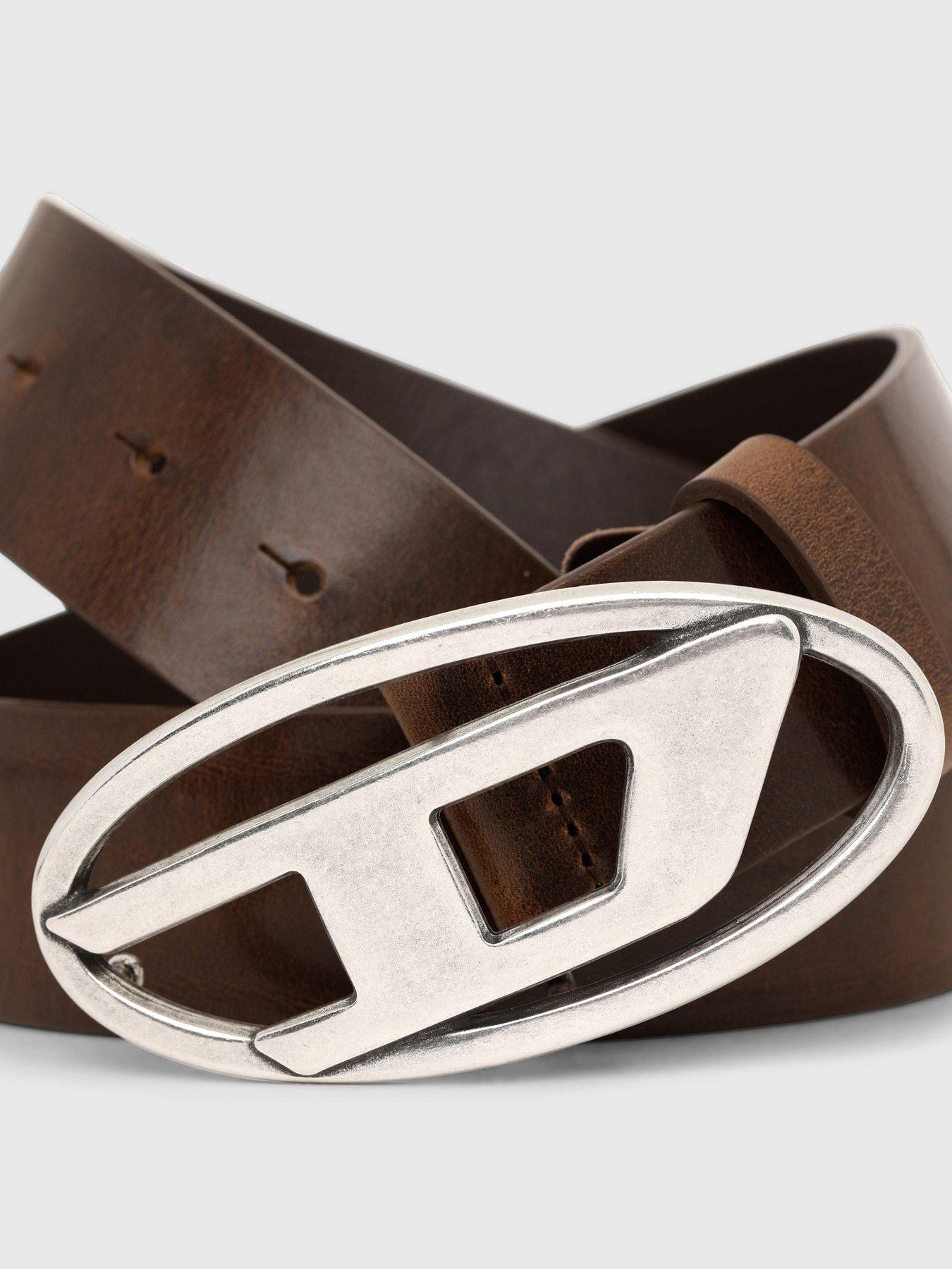 Image 2 of 3 of Diesel Diesel D Oval Leather Belt - Brown