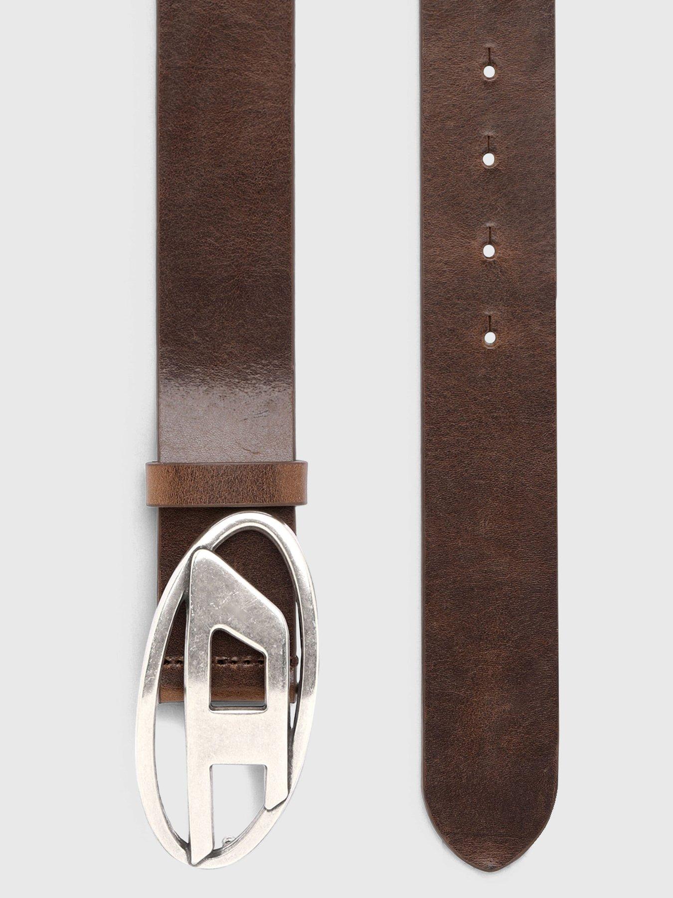 Image 3 of 3 of Diesel Diesel D Oval Leather Belt - Brown