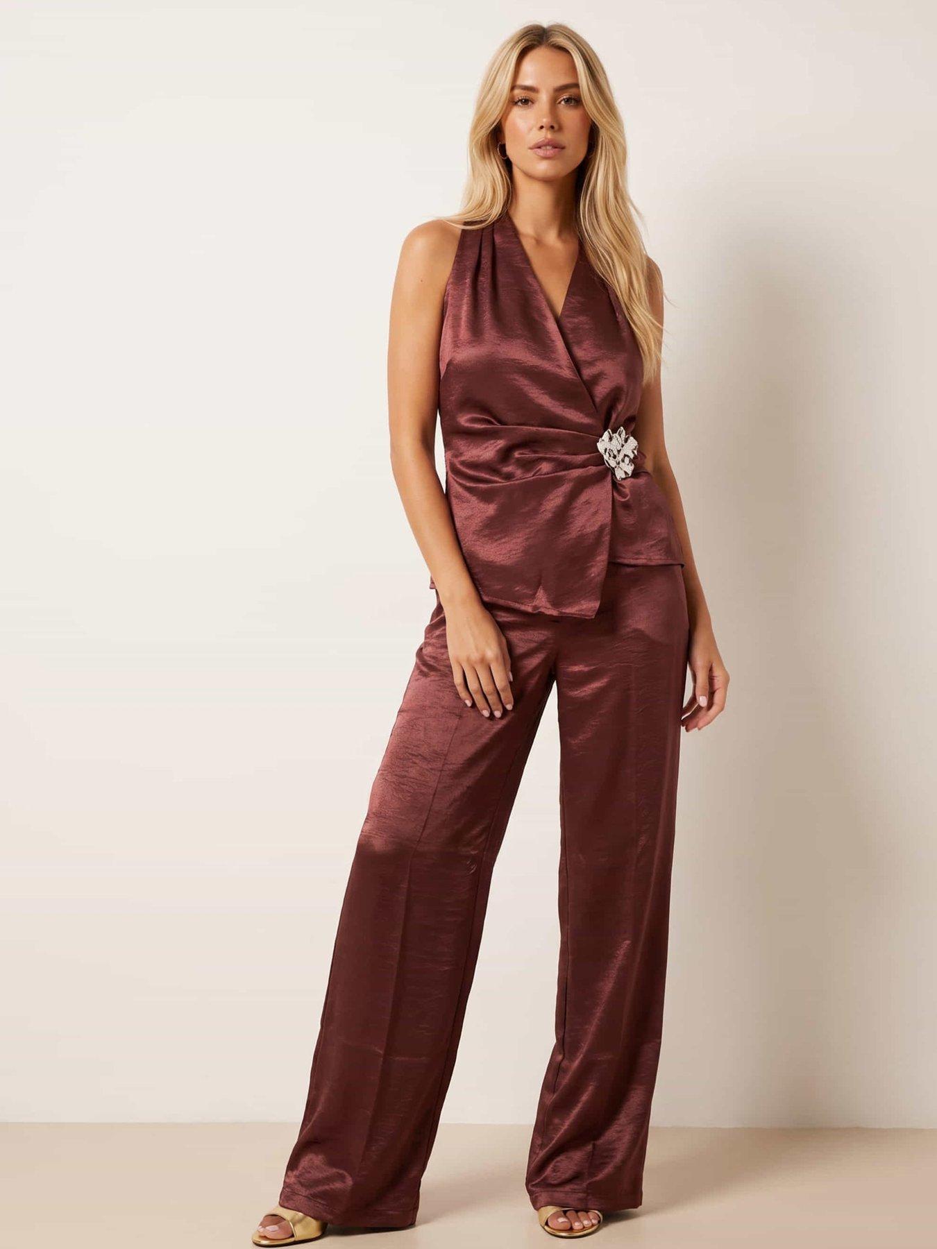Image 3 of 5 of Style Cheat Trim Satin Top