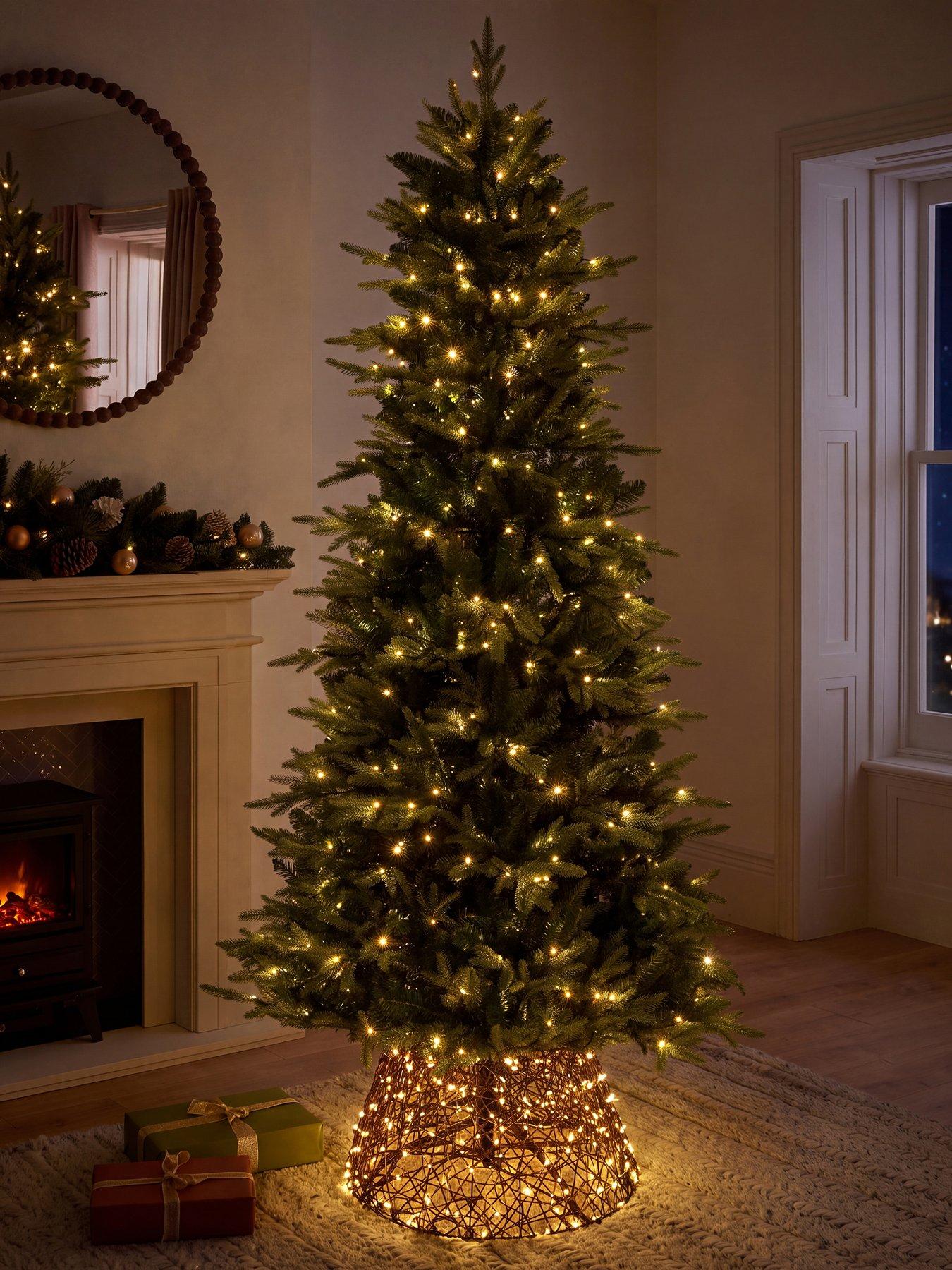 Image 2 of 7 of Festive 7ft Prelit Shadowfall Fir Christmas&nbsp;Tree