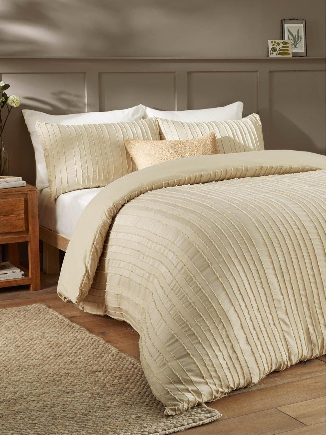 Duvet Day Harrison Stripe Soft Tufted Duvet Set Linen