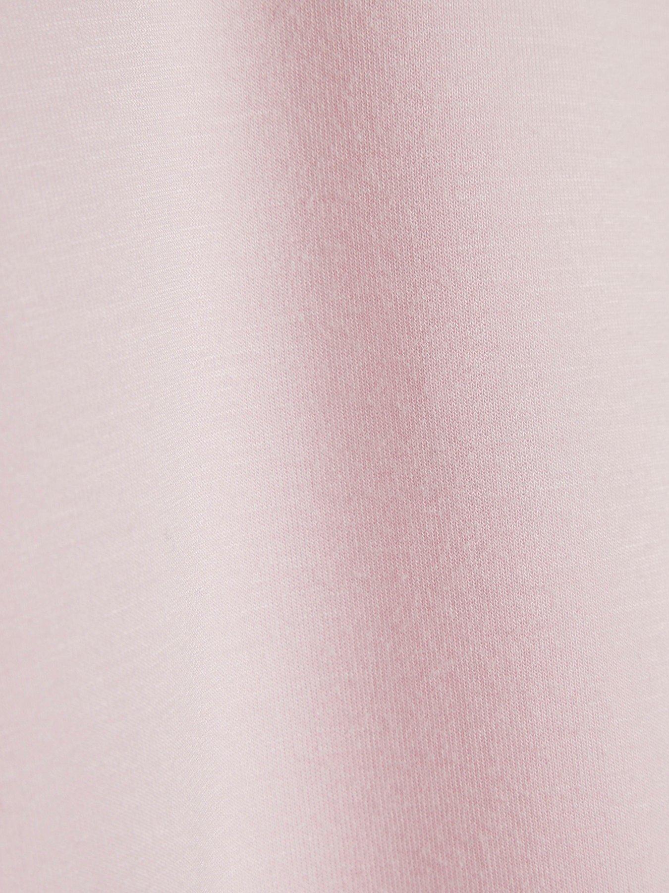 Image 4 of 4 of River Island Girls Fold Over Bow Hem Flare Trousers - Pink