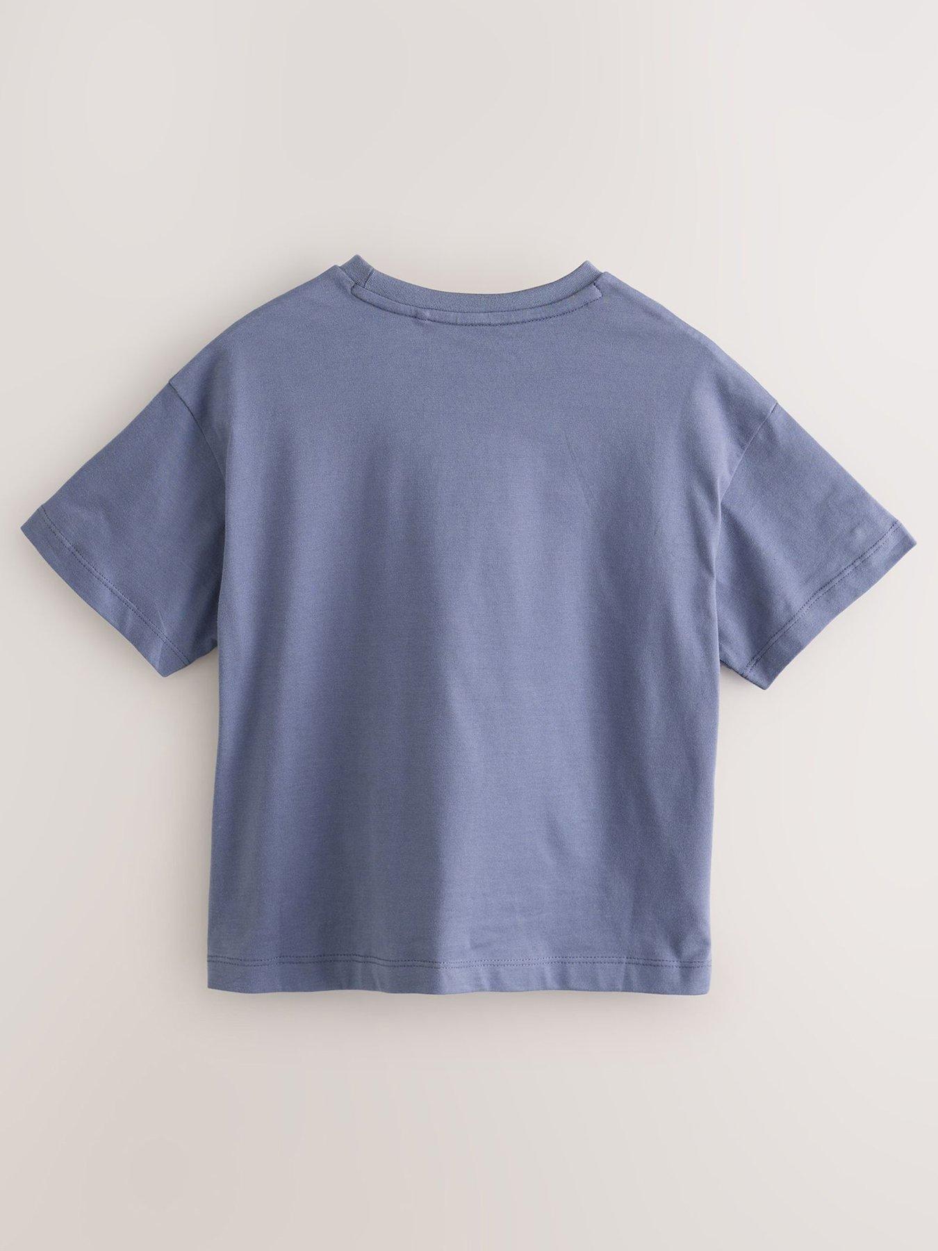 Image 2 of 6 of smALLSAINTS Boys' 3 Pack Graphic Logo Short Sleeve T-Shirts - Blue/White/Mint