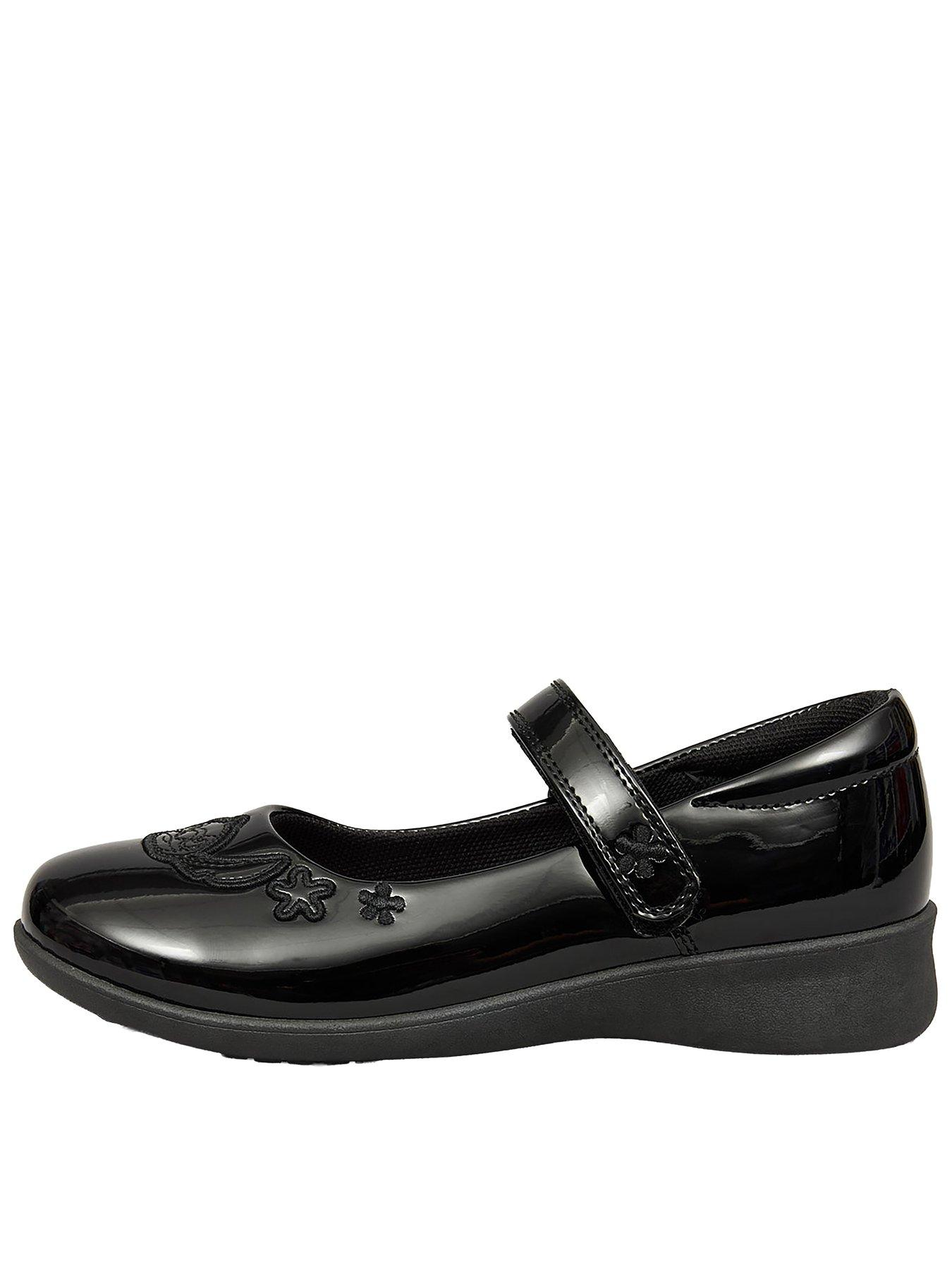 The Very Collection Stitch Mary Jane Patent School Shoe - Black