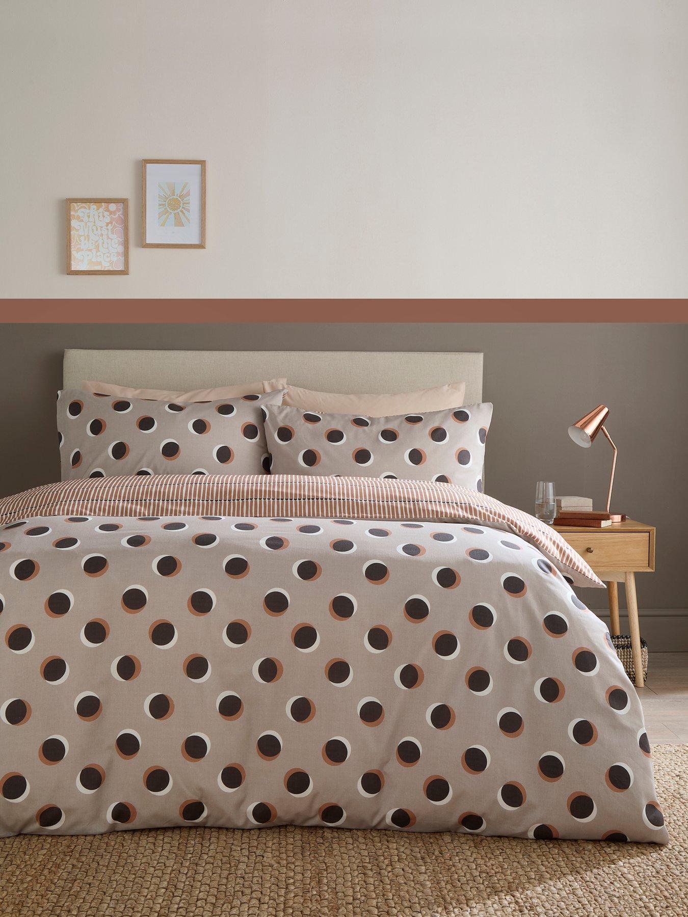 Fusion Polka Spot Duvet Cover Set In Natural