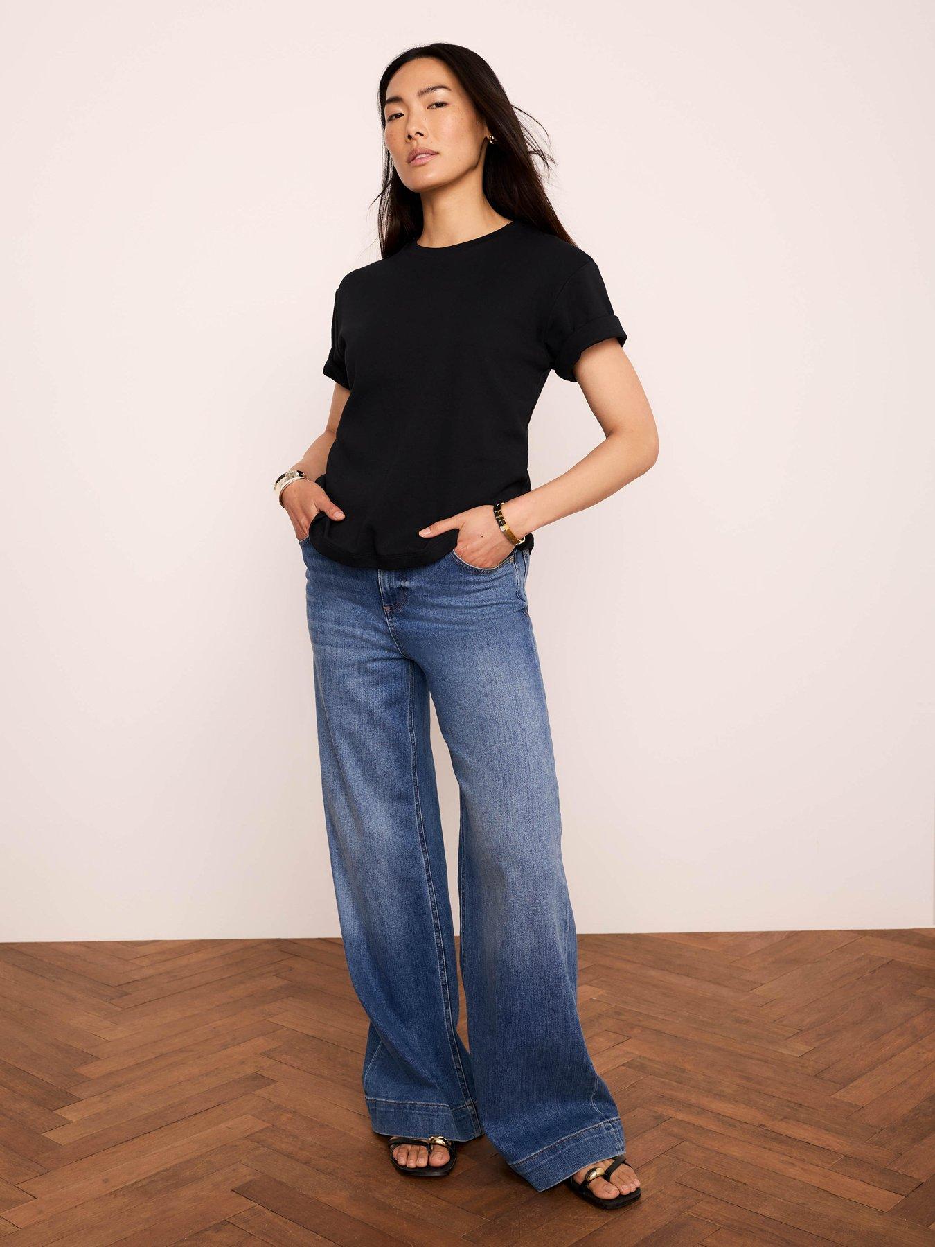 Mint Velvet Cotton T-Shirt - Black
