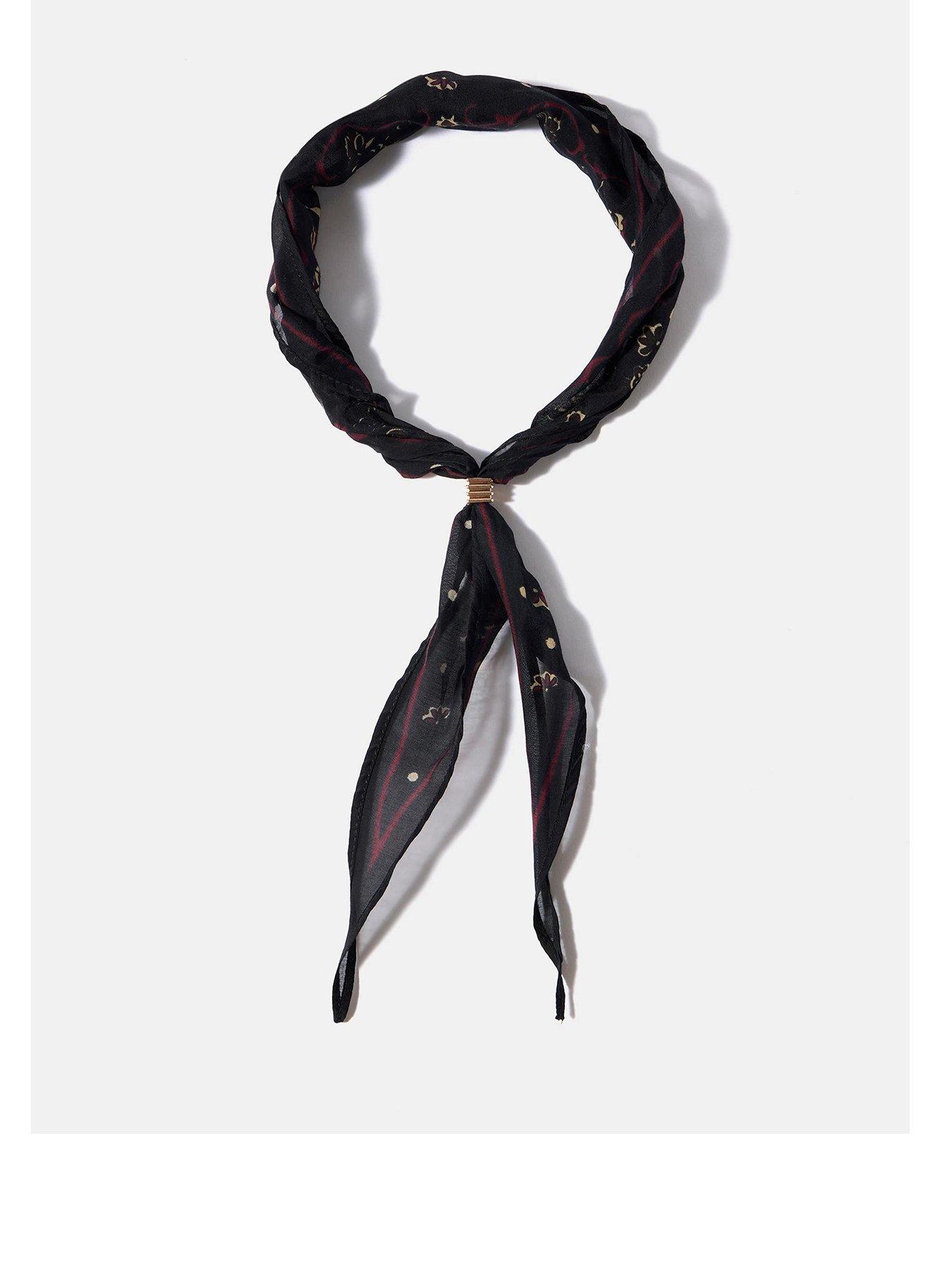 Mint Velvet Lightweight Neck Scarf - Black
