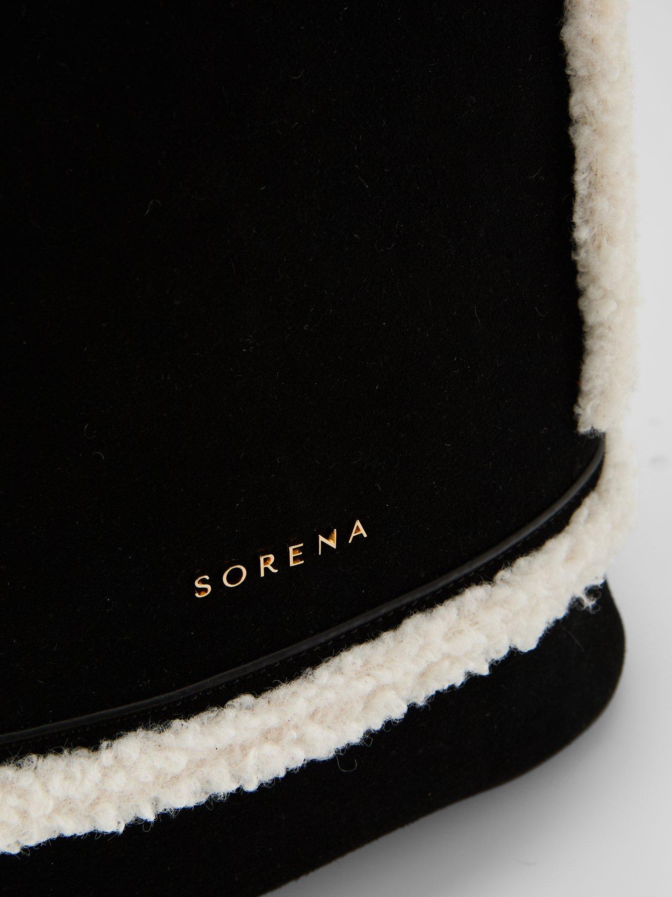 Image 4 of 6 of Sorena Valentina Suede Backpack - Black