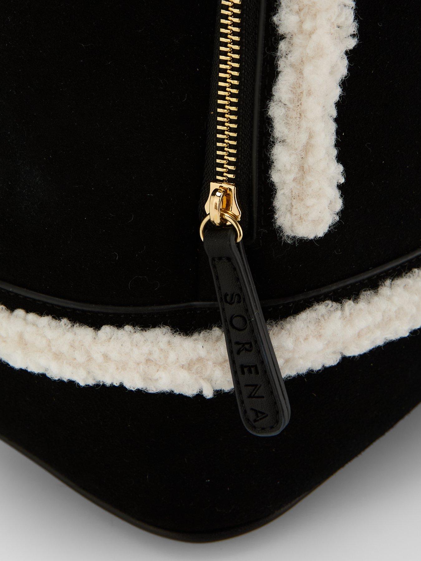 Image 5 of 6 of Sorena Valentina Suede Backpack - Black