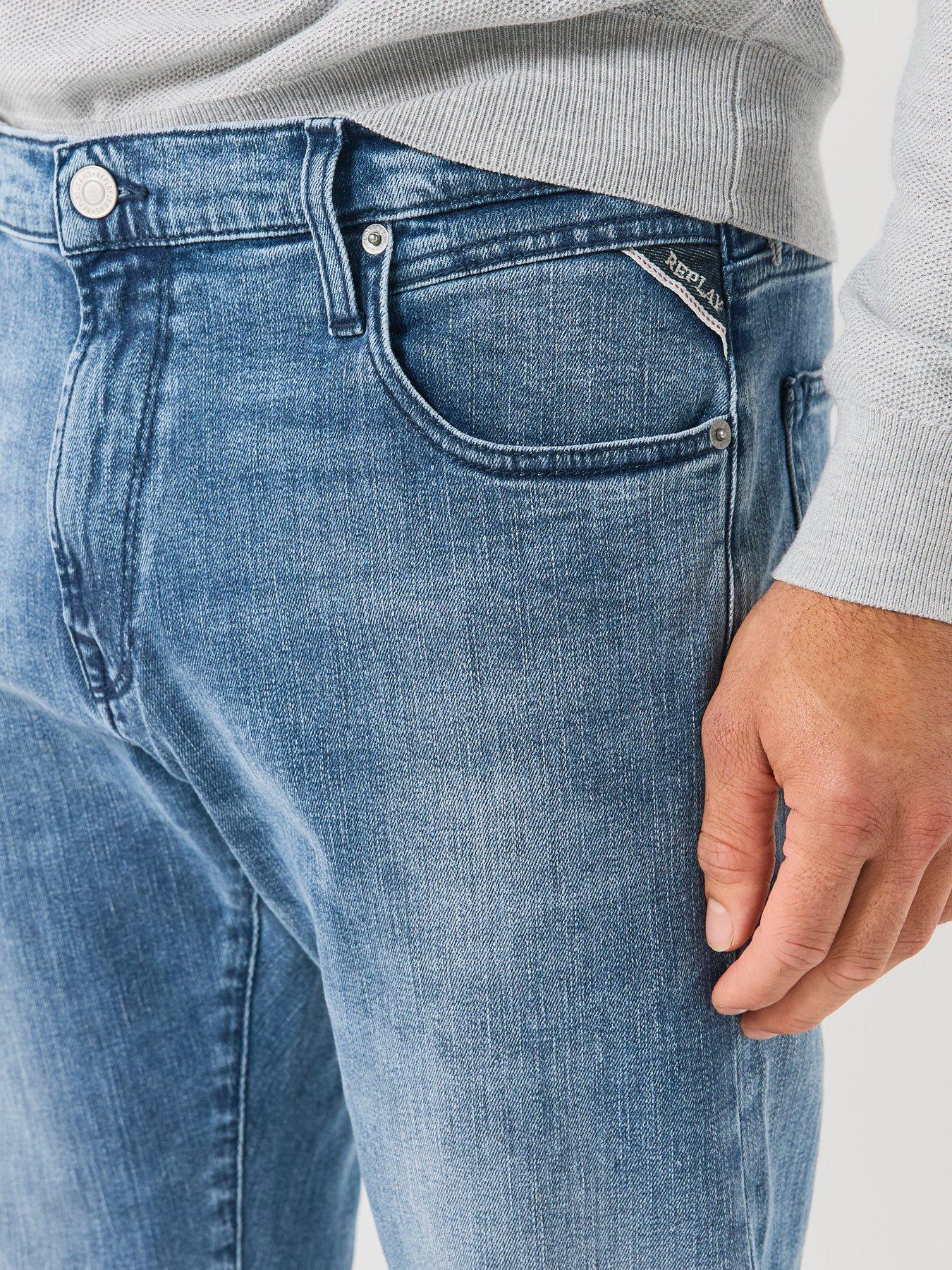 Image 5 of 6 of Replay Aideen Straight Fit Jeans - Light Blue