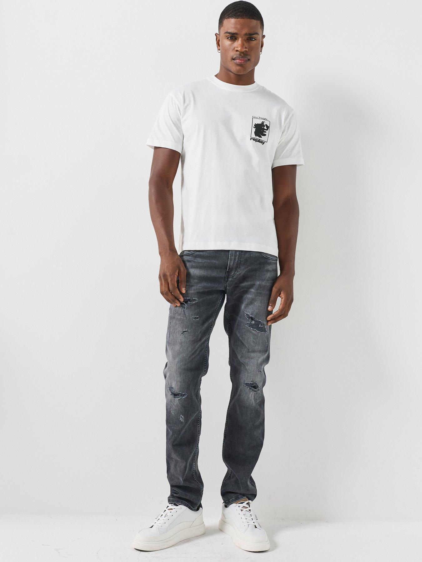 Image 3 of 5 of Replay Replay Pocket Regular Fit T-shirt - White