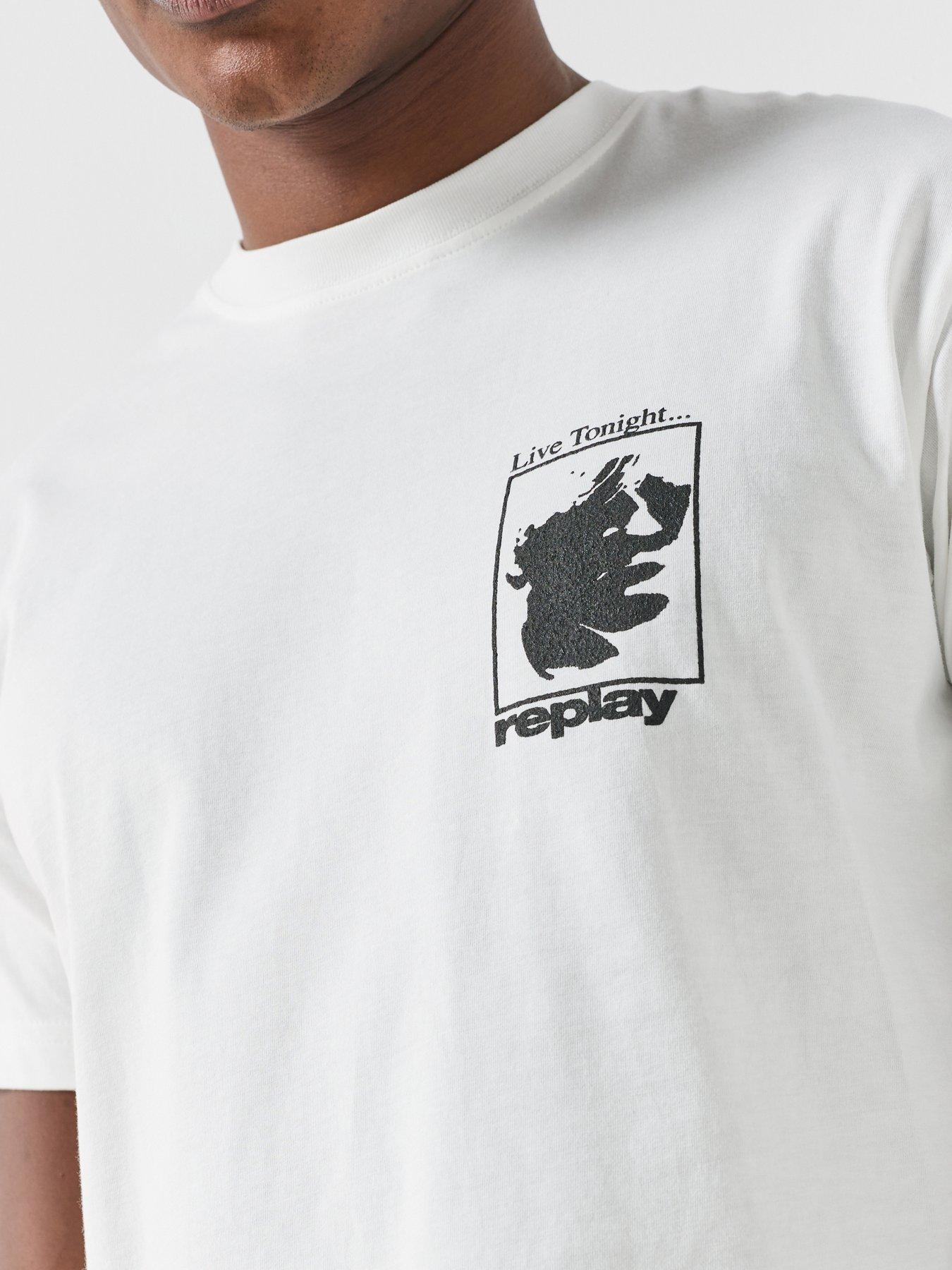 Image 5 of 5 of Replay Replay Pocket Regular Fit T-shirt - White