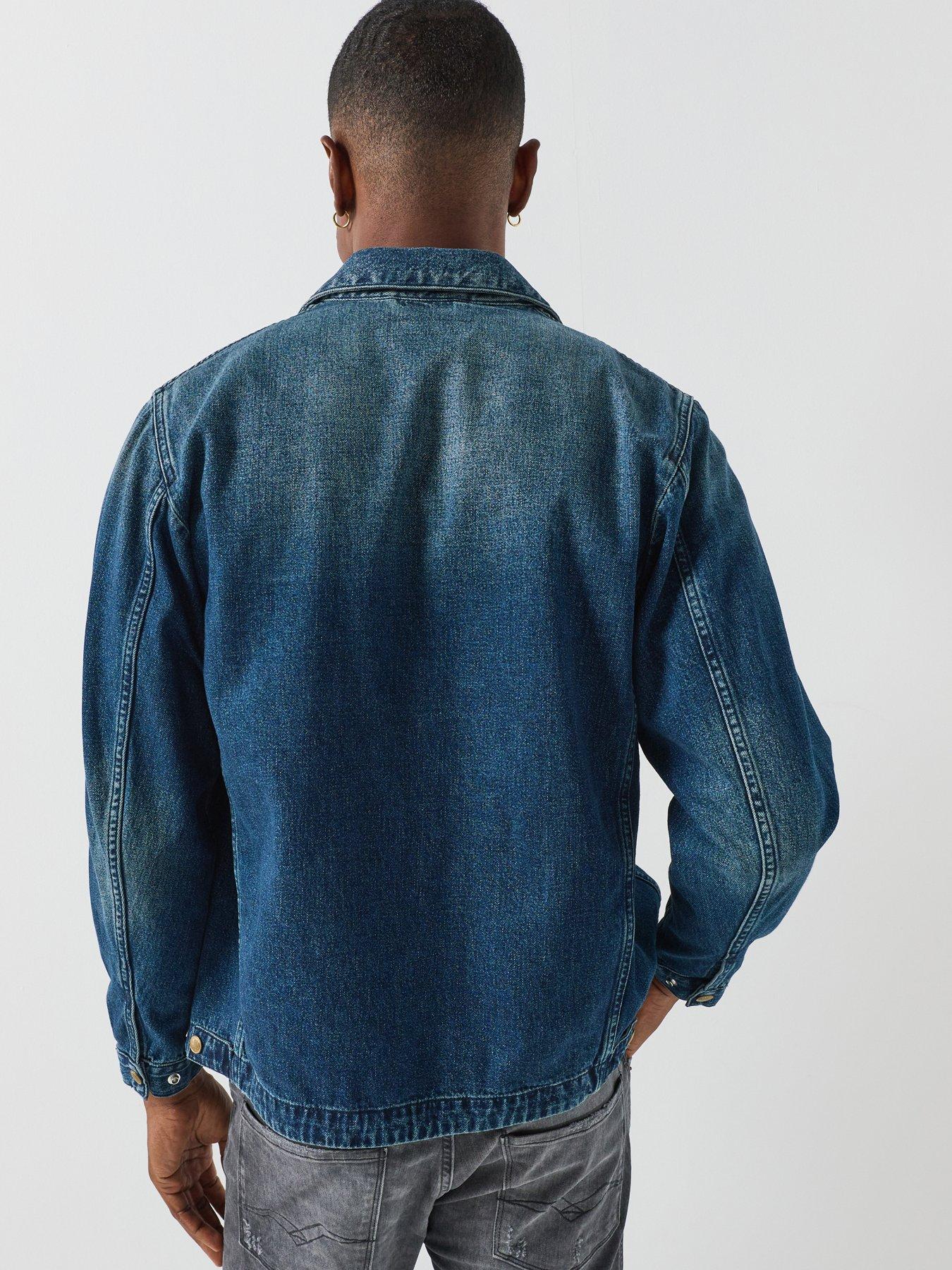 Image 2 of 5 of Replay Relaxed Fit Denim Jacket - Dark Blue
