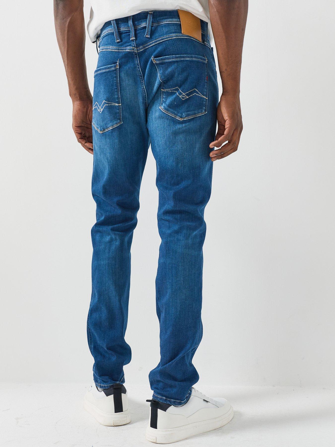 Image 2 of 6 of Replay Replay Hyperflex Anbass Slim Fit Jeans - Dark Blue